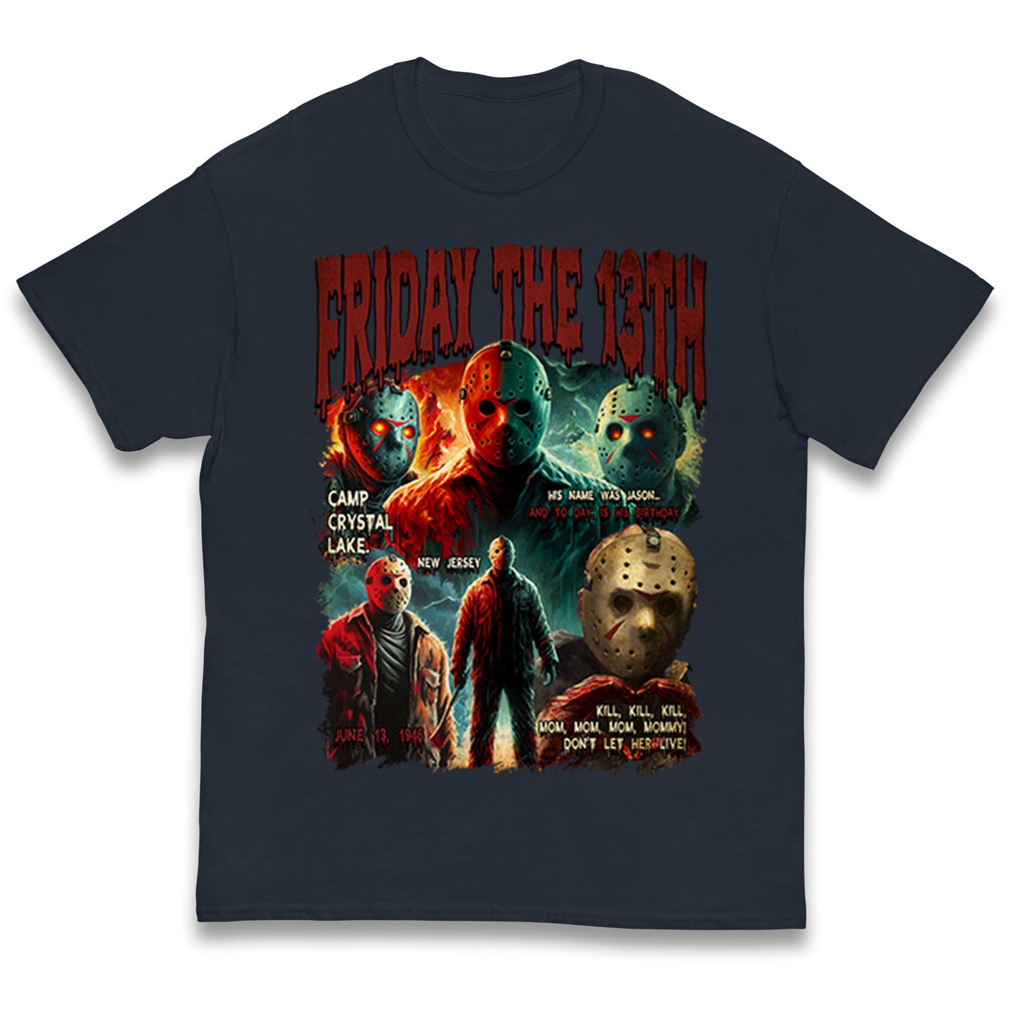 Jason voorhees Friday The 13th Halloween Bootleg Kids T Shirt
