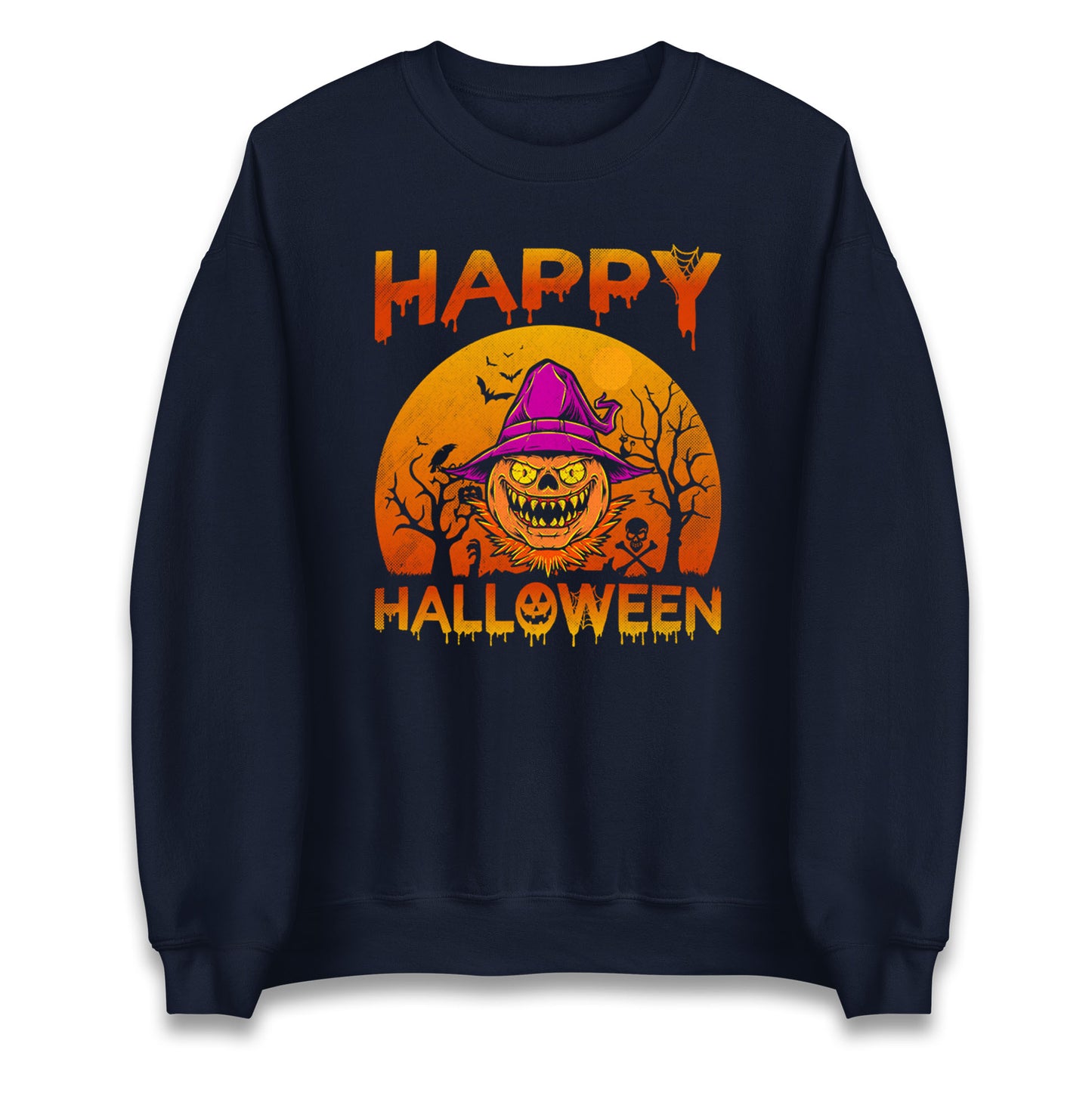Happy Halloween Pumpkin Witch Sweatshirt

