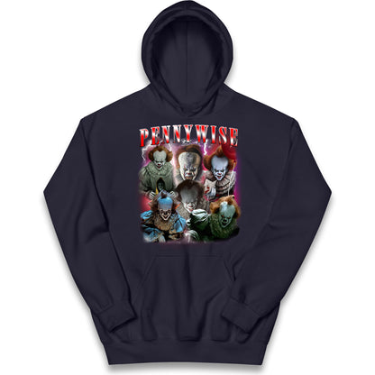 The Clown Pennywise Scary Halloween Bootleg Kids Hoodie