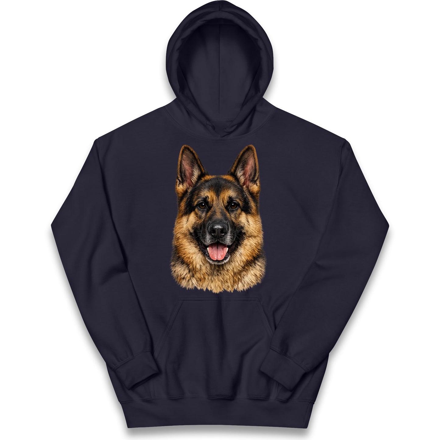 German Shepherd Dog Face Kids Hoodie