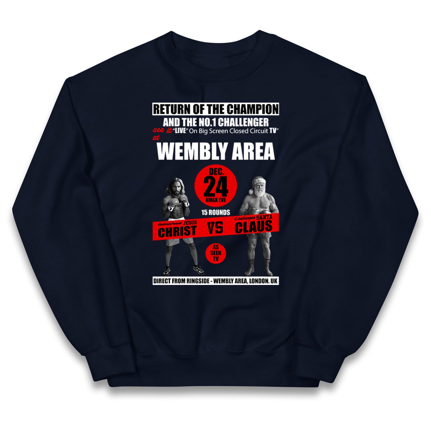 Jesus Christ Vs Santa Claus Kids Jumper