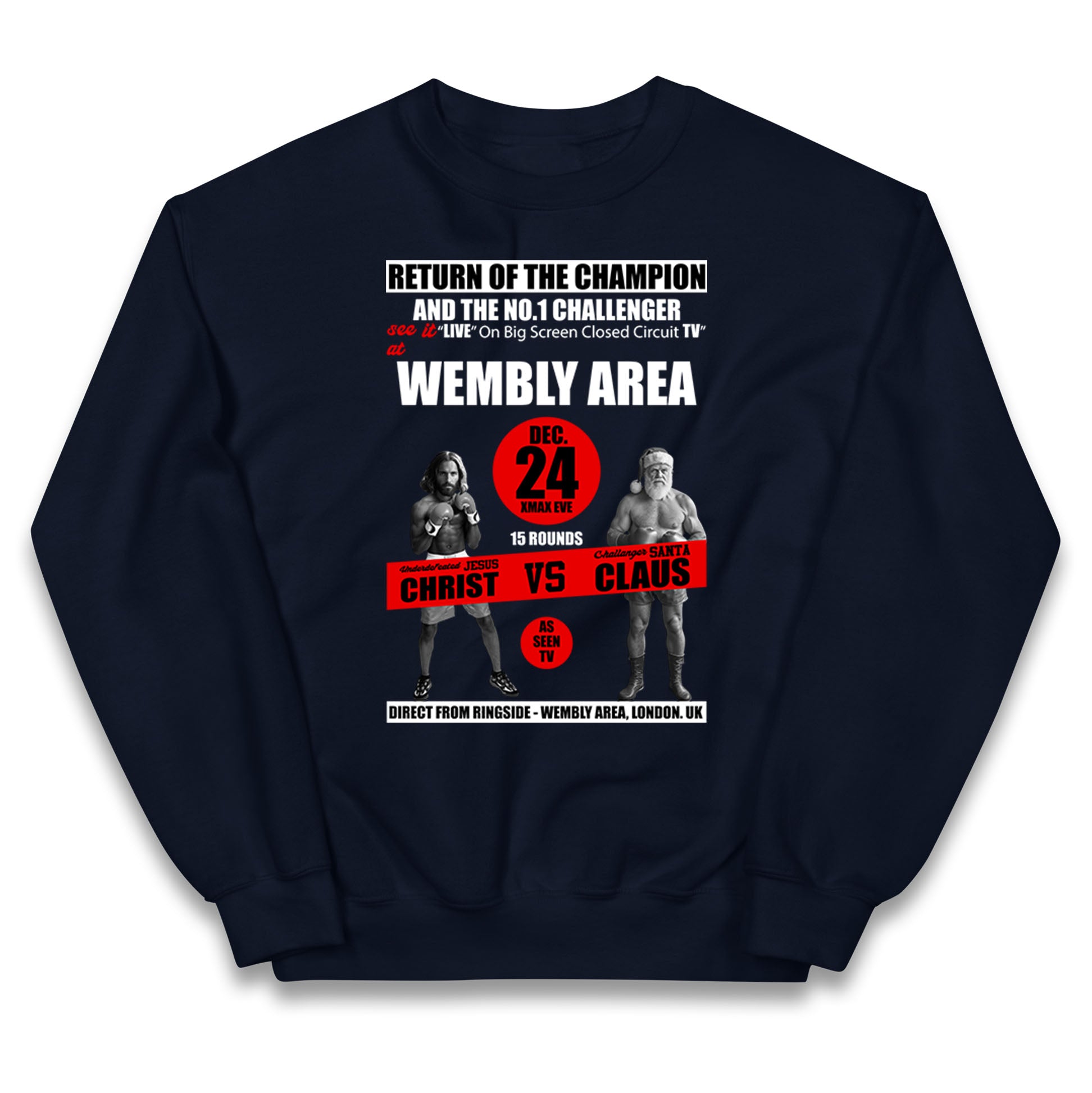 Jesus Christ Vs Santa Claus Kids Jumper