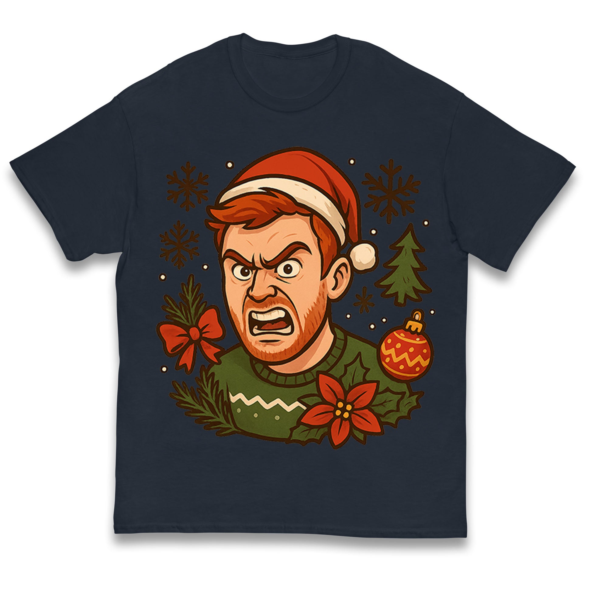 Angry Ginge Christmas Kids T Shirt 