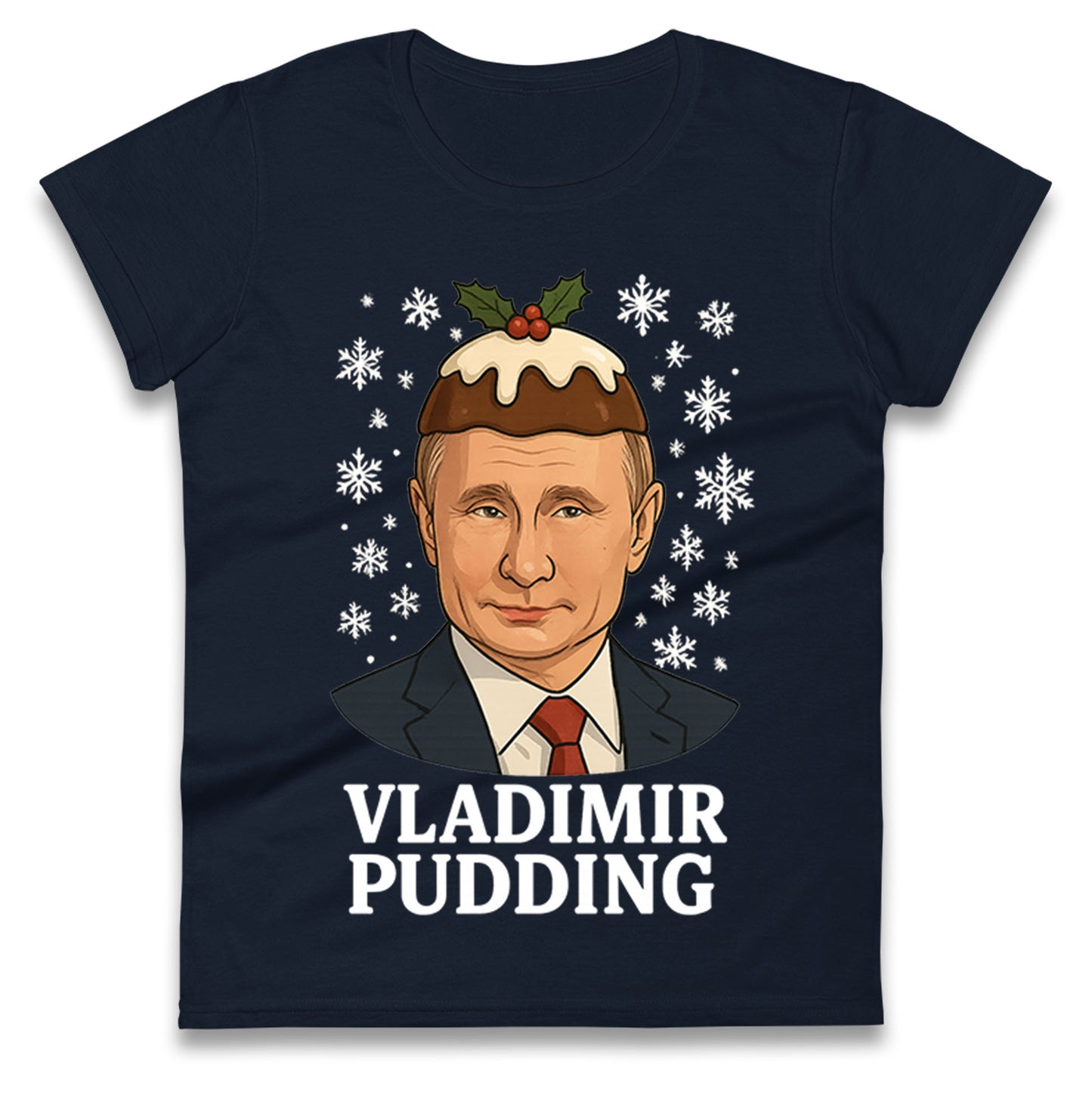 Vladimir Putin Christmas Ladies T Shirt