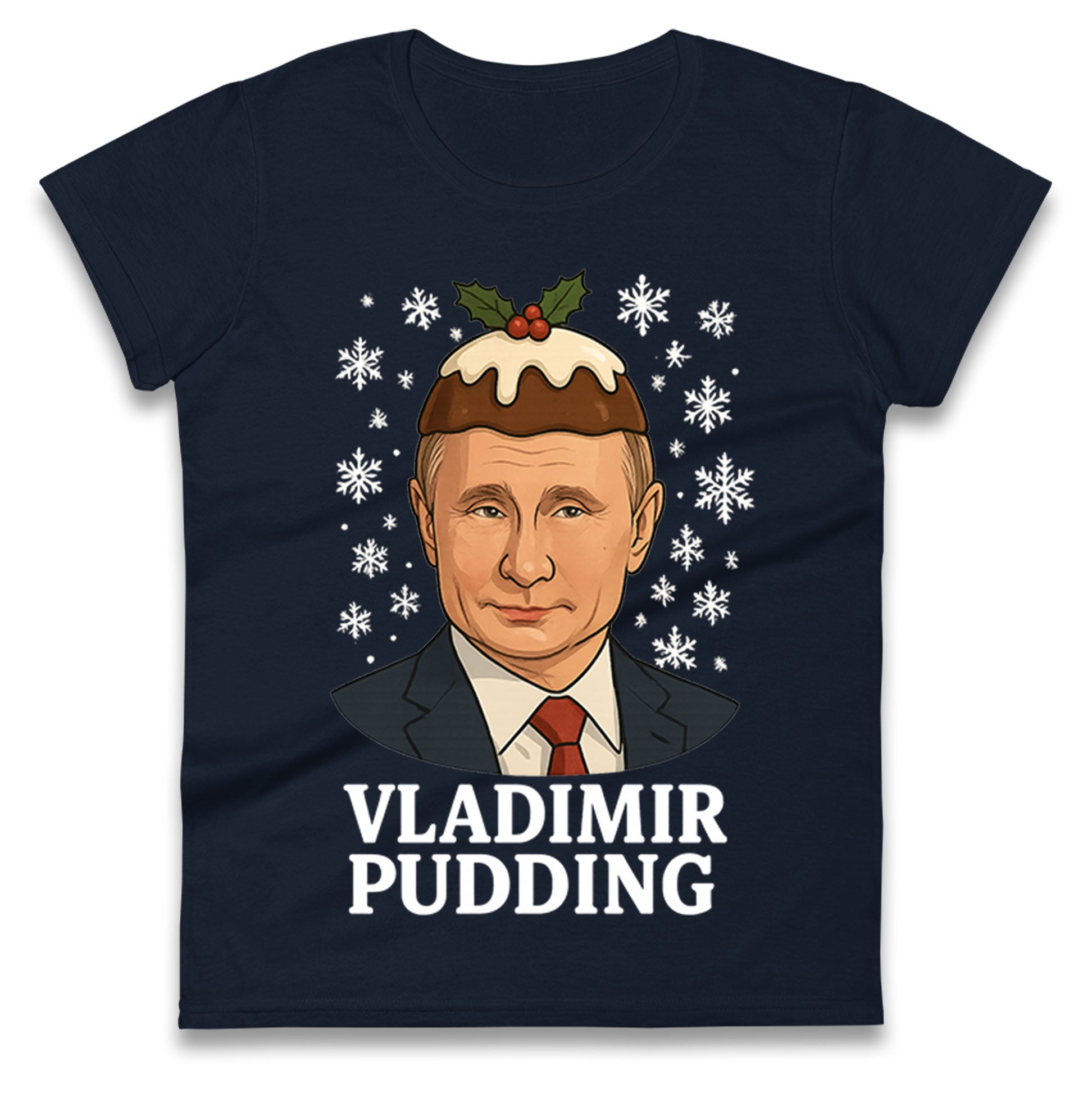 Vladimir Putin Christmas Ladies T Shirt