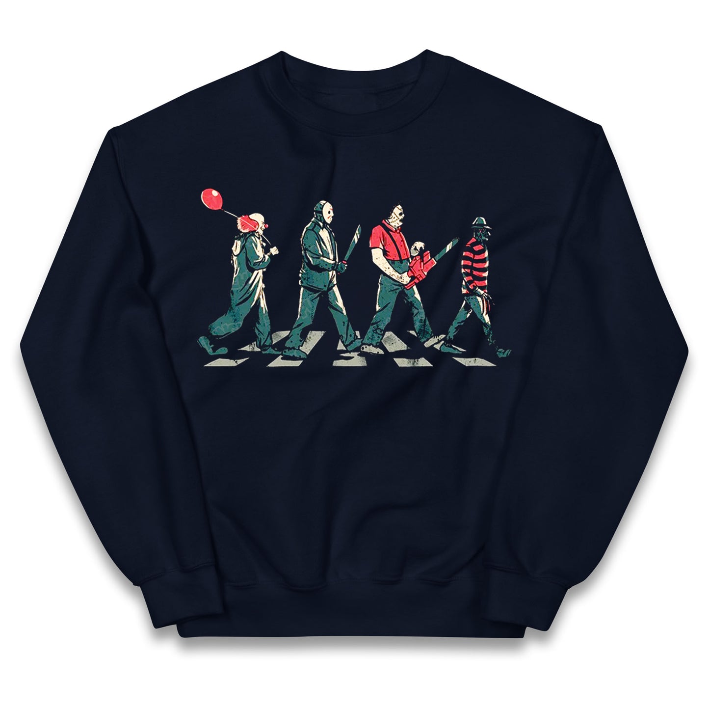 Horror Characters Friends Spoof Halloween Kids Jumper