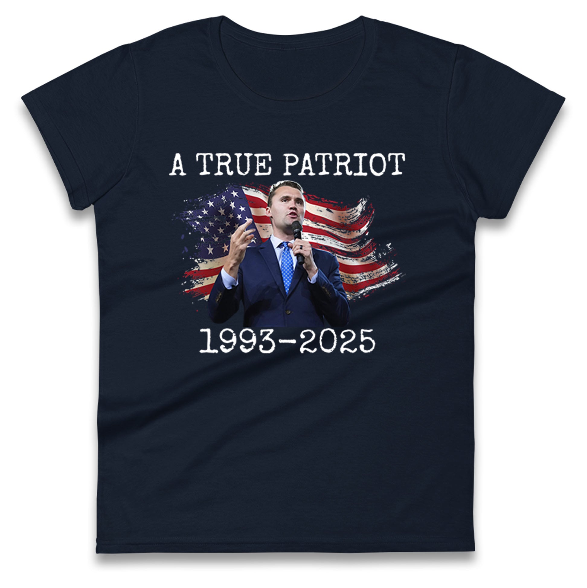 Charlie Kirk Tribute Ladies T Shirt