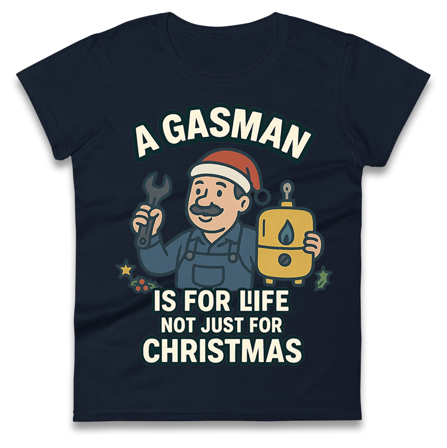 Gasman Christmas Ladies T Shirt