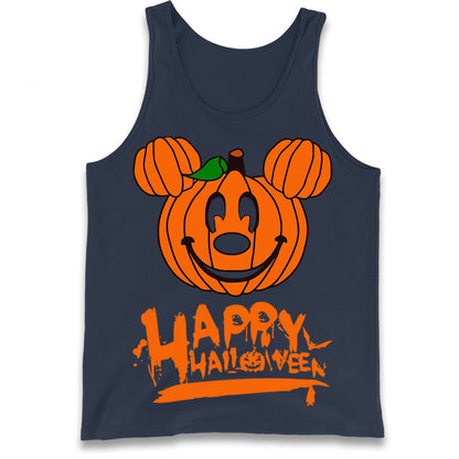 Mickey Mouse Pumpkin Happy Halloween Tank Top