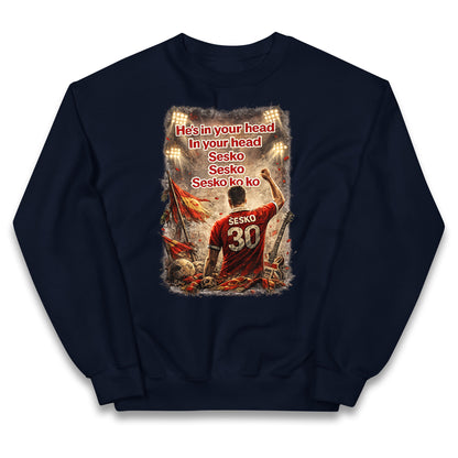 He's in Your Head in Your Head Sesko Sesko Sesko ko ko Kids Jumper