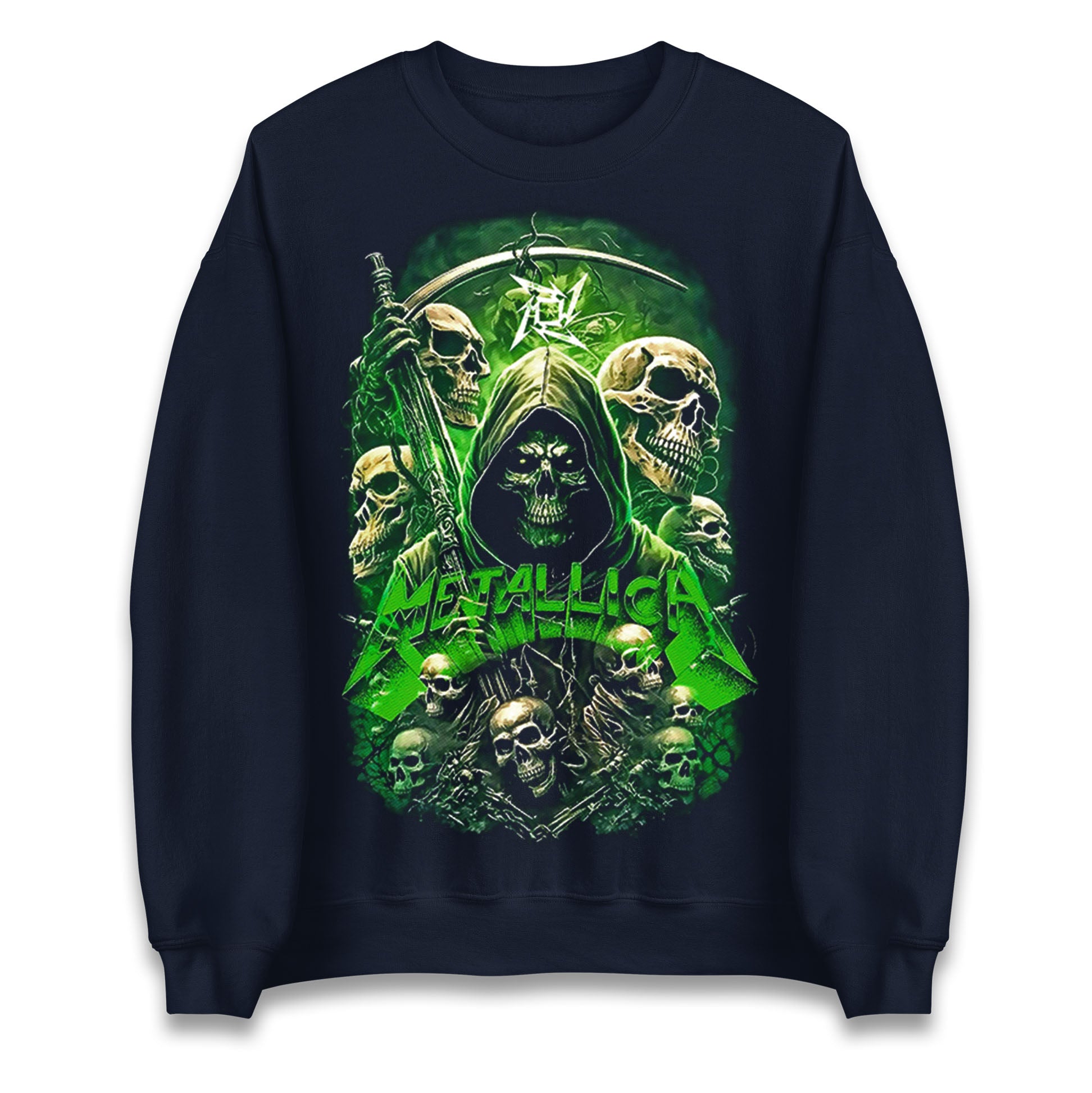 Metallica Green Skulls Jumper