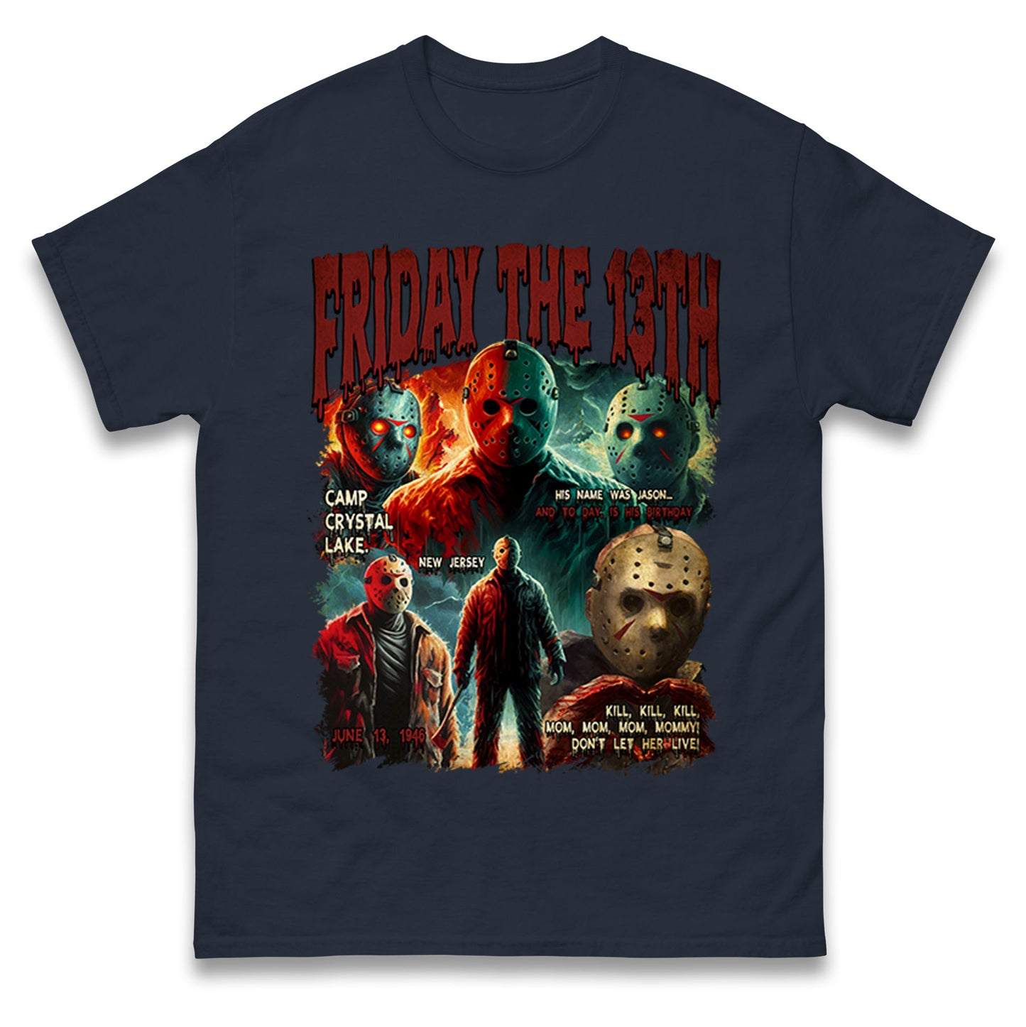 Jason voorhees Friday The 13th Halloween Bootleg T Shirt