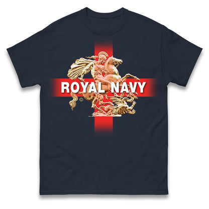 Royal Navy St George and The Dragon Mens Tee Top