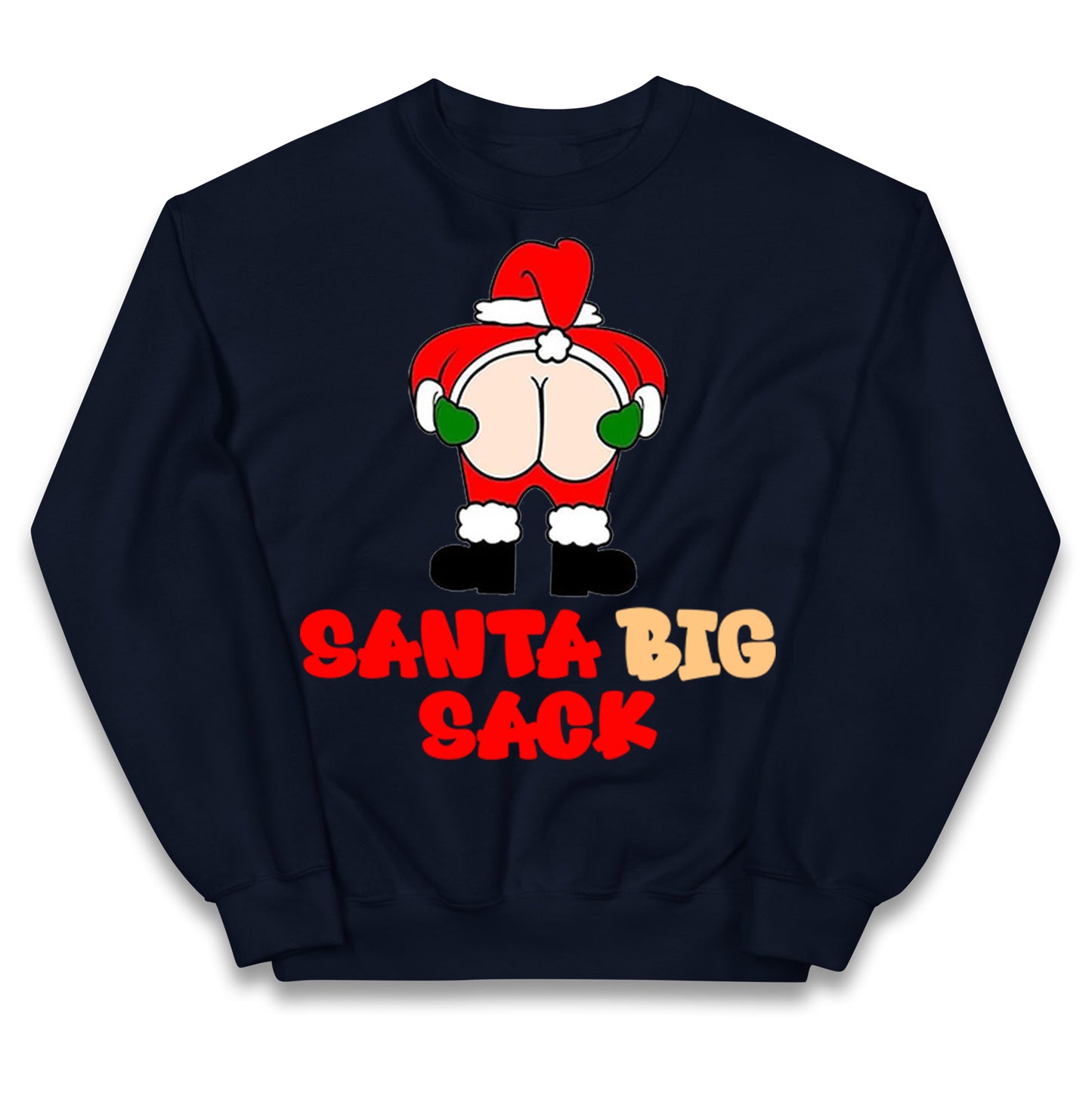 Christmas Santa Big Sack Funny Jumper