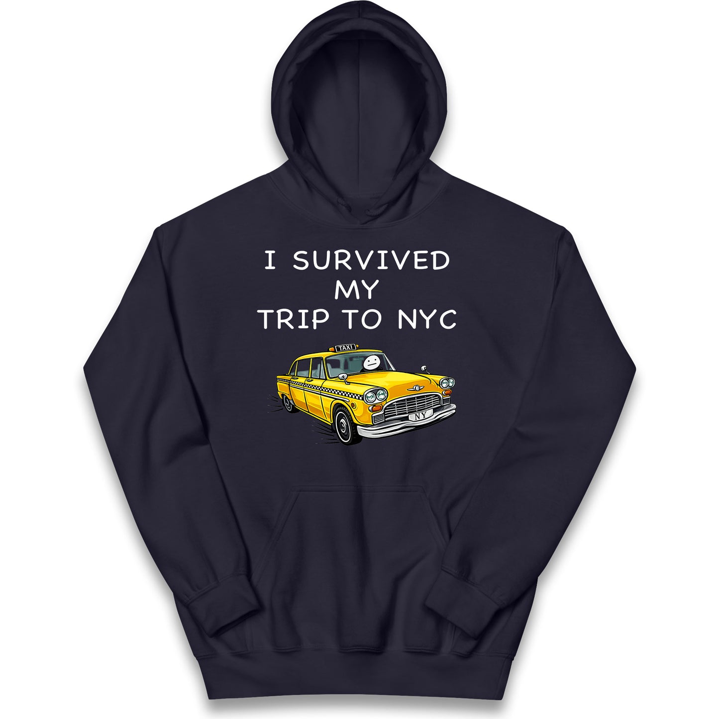 I Survived My Trip To NYC Yellow Taxi Kids Hoodie