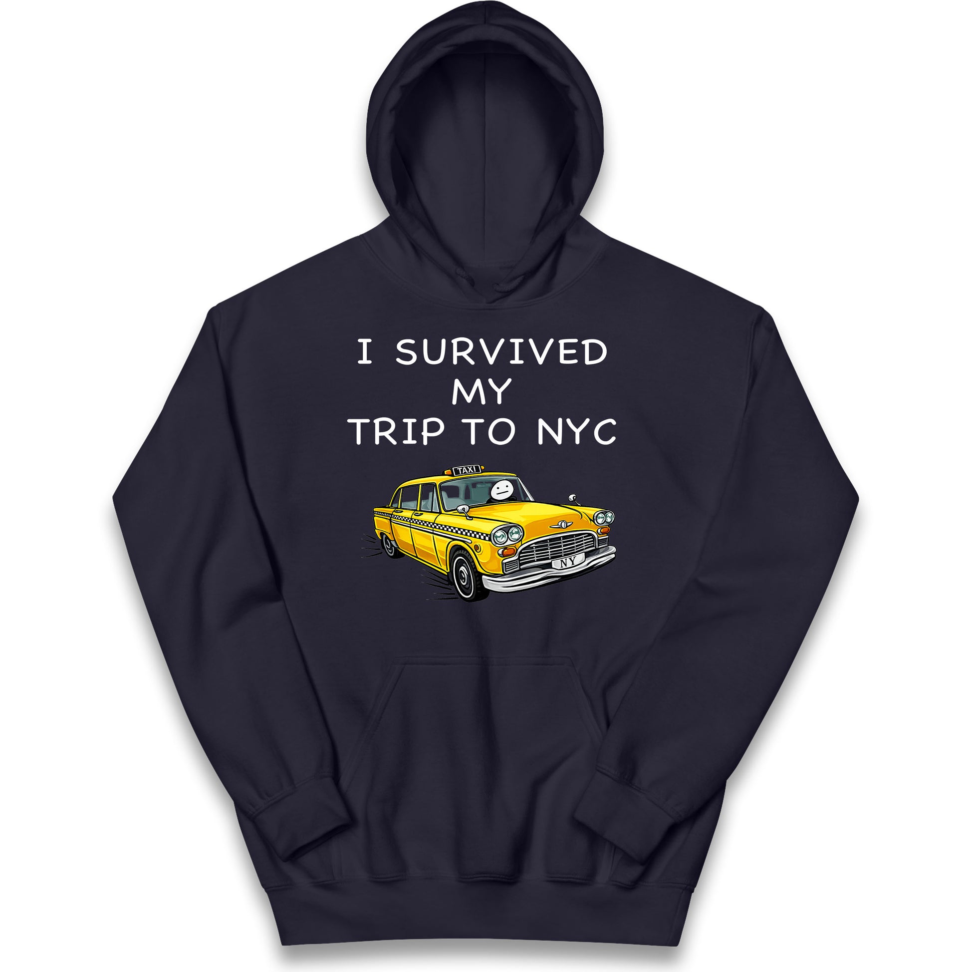I Survived My Trip To NYC Yellow Taxi Kids Hoodie