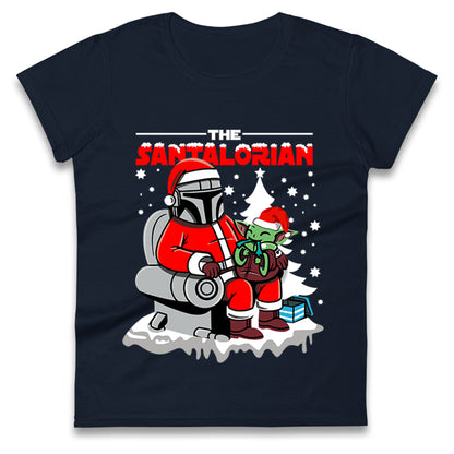 Mandalorian Christmas Ladies T Shirt