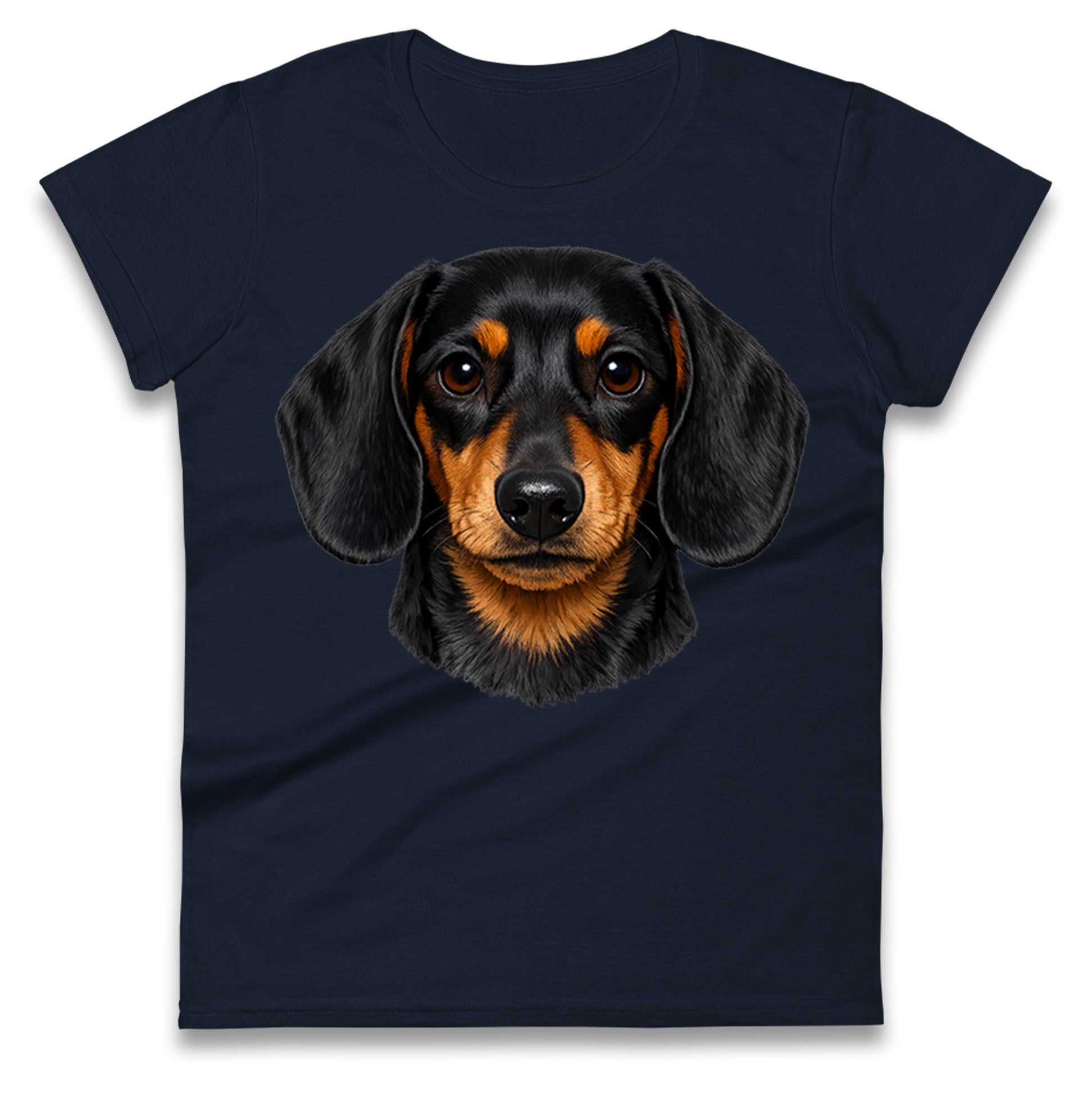 Dachshund Dog Face Ladies T Shirt
