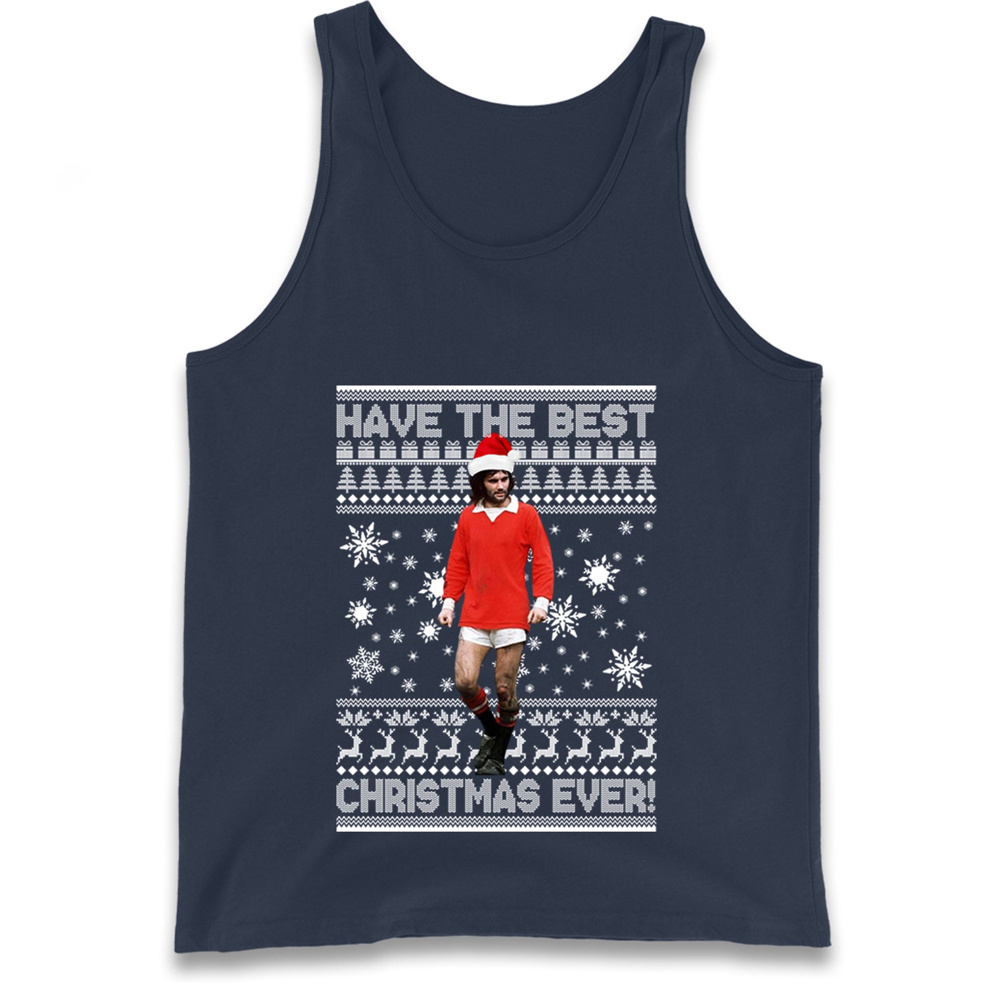 Christmas George Best Tank Top