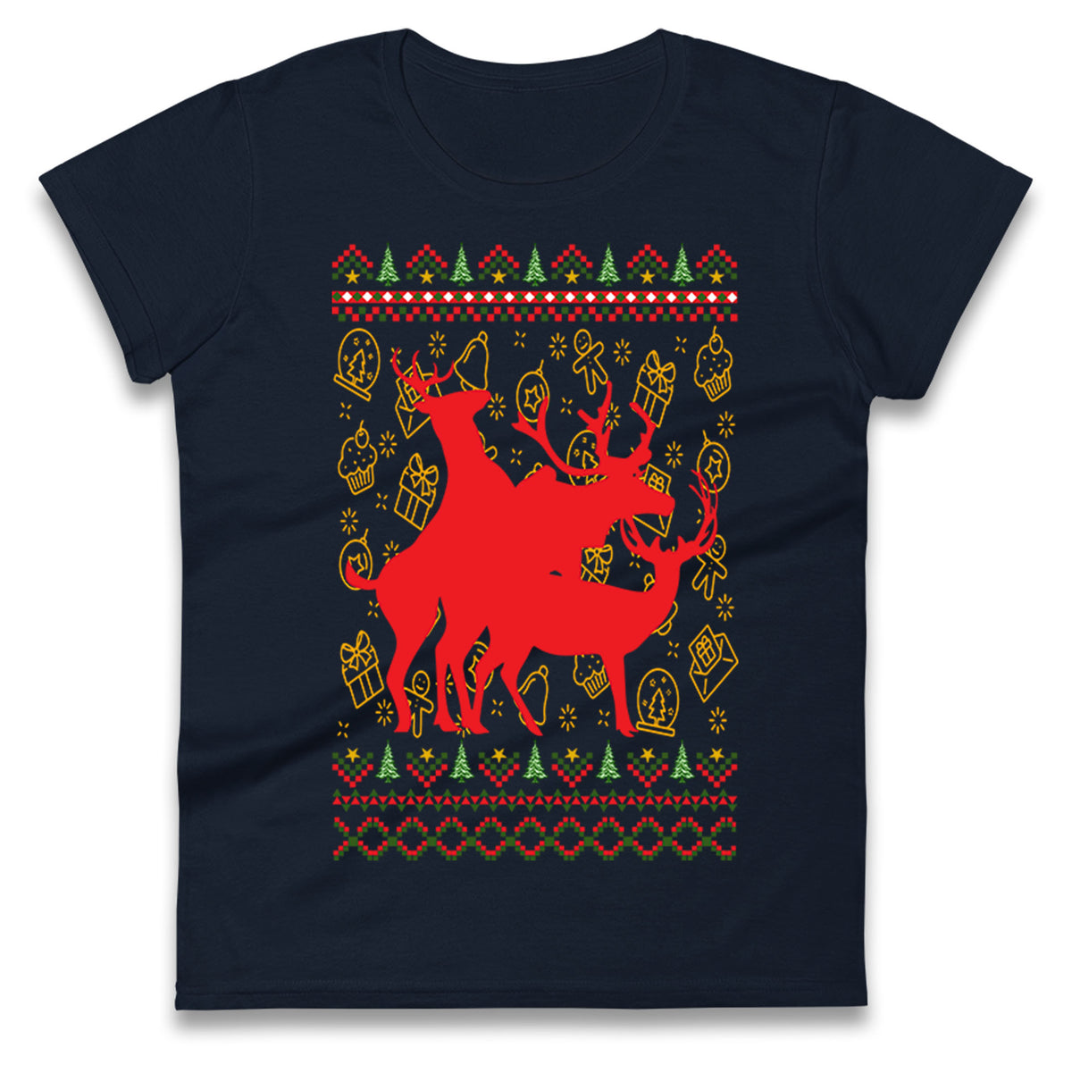 Reindeer Making Fun Christmas T Shirt