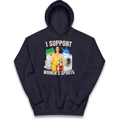 I Support Women's Sports Kids Hoodie