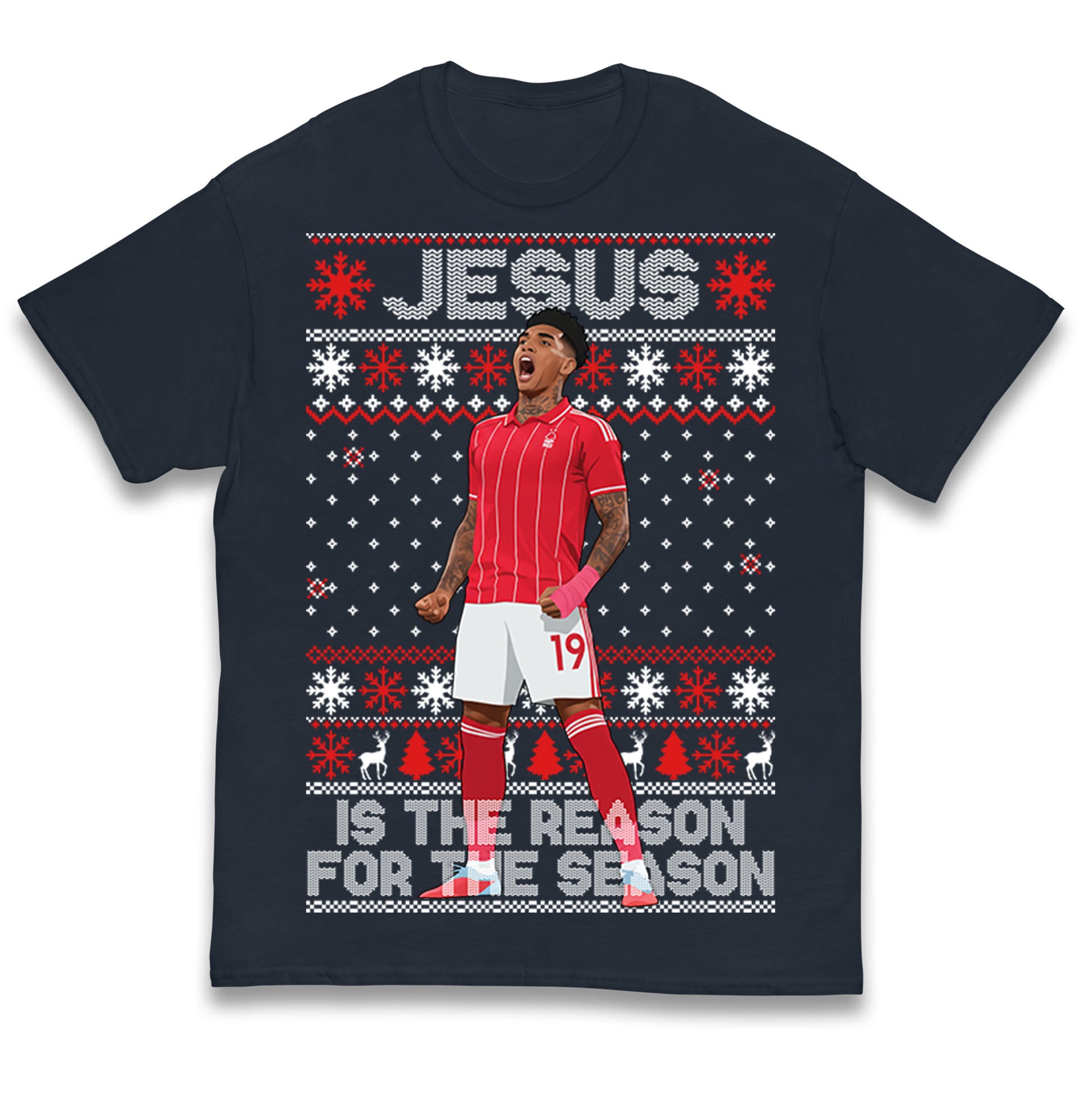 Nottm Forest FC Christmas Kids T Shirt