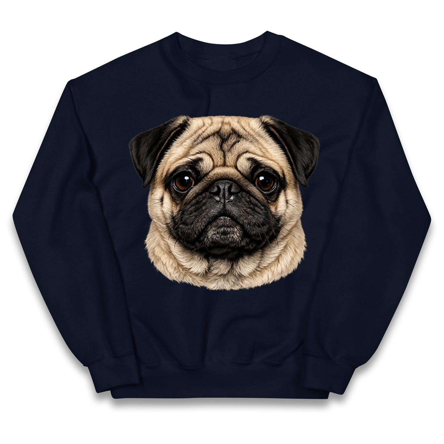 Pug Dog Face Kids Jumper
