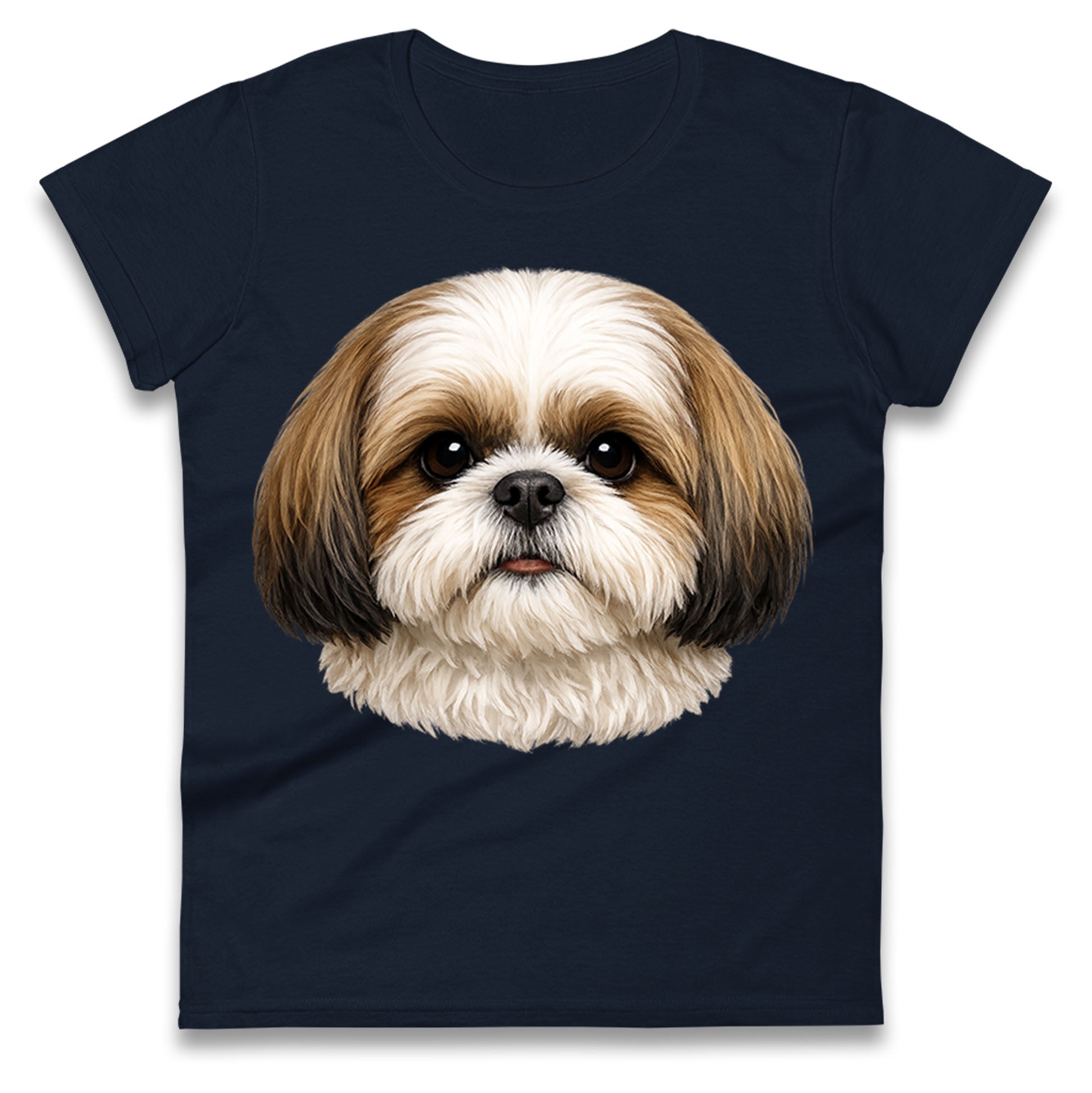 Shih Tzu Face Ladies T Shirt