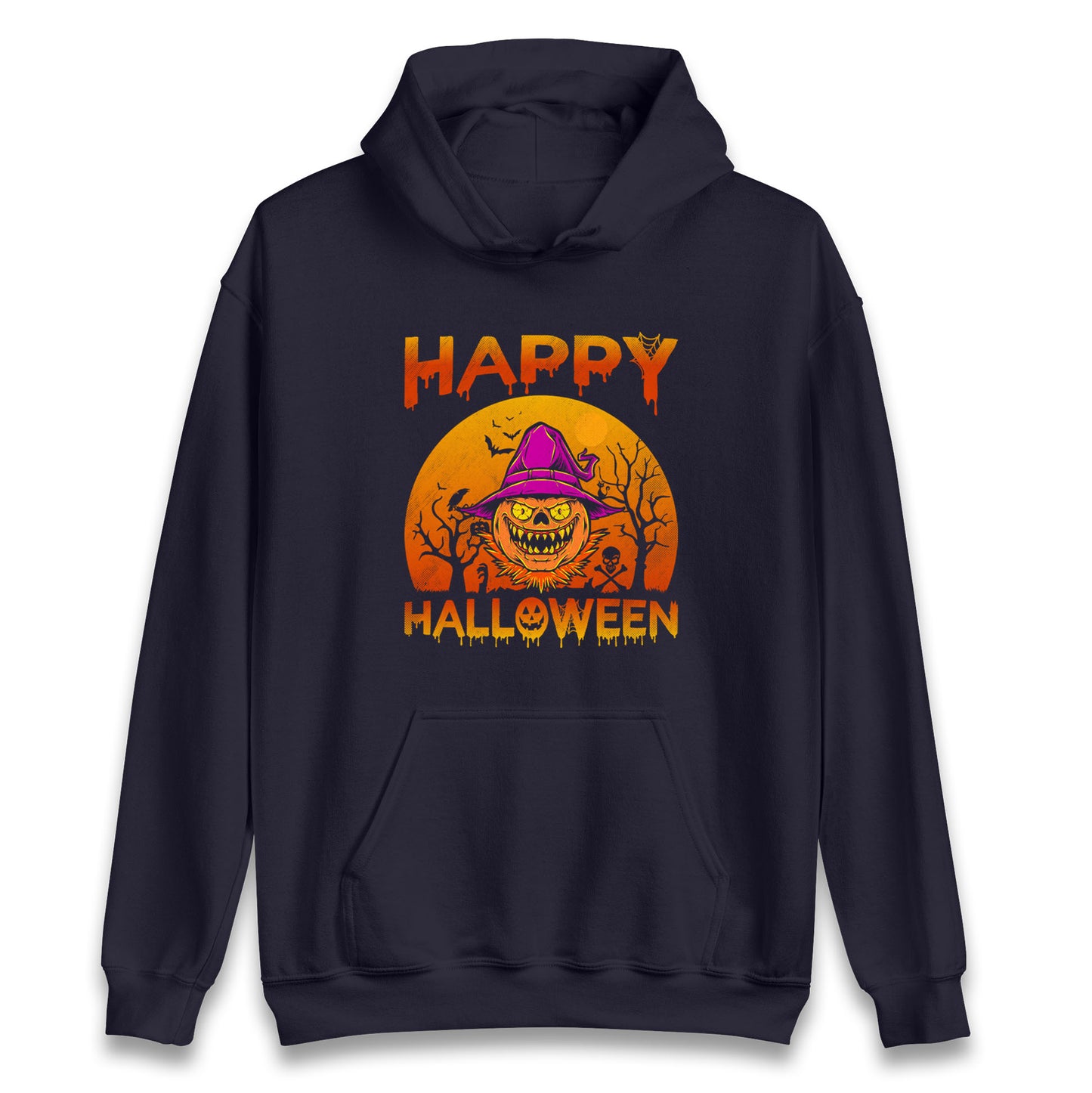 Happy Halloween Pumpkin Witch Hoodie
