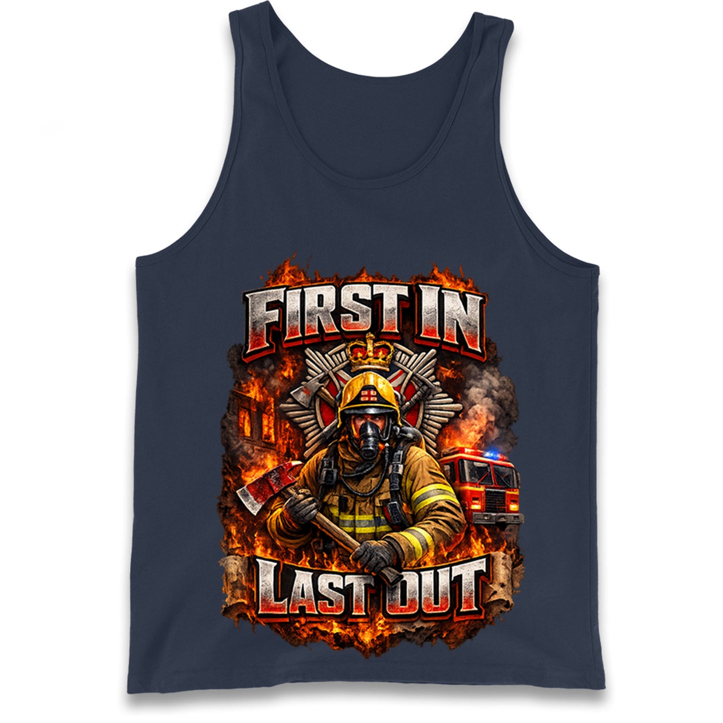 Firefighter First in Last Out Tank Top
