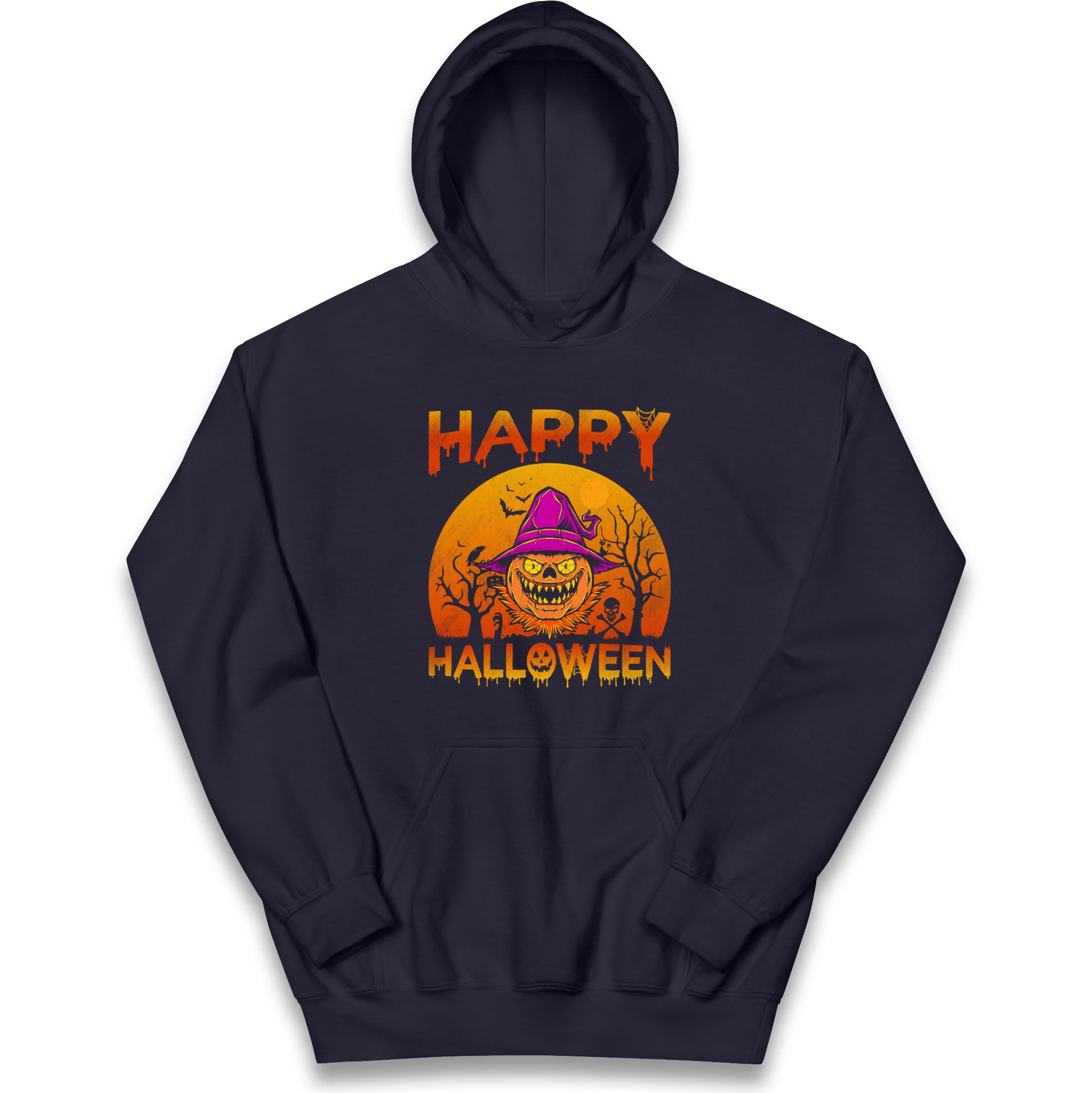 Happy Halloween Pumpkin Witch Hoodie
