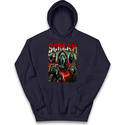 Ghost Face Scream Halloween Bootleg kids Hoodie