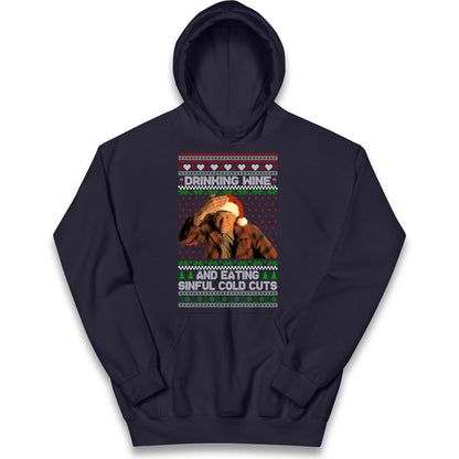 Ed Gein Wine Christmas Kids Hoodie
