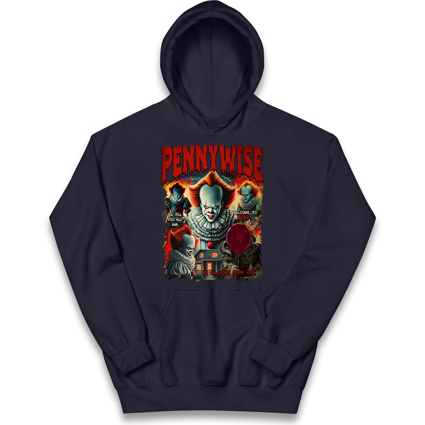 The Clown Pennywise Halloween Bootleg Kids Hoodie