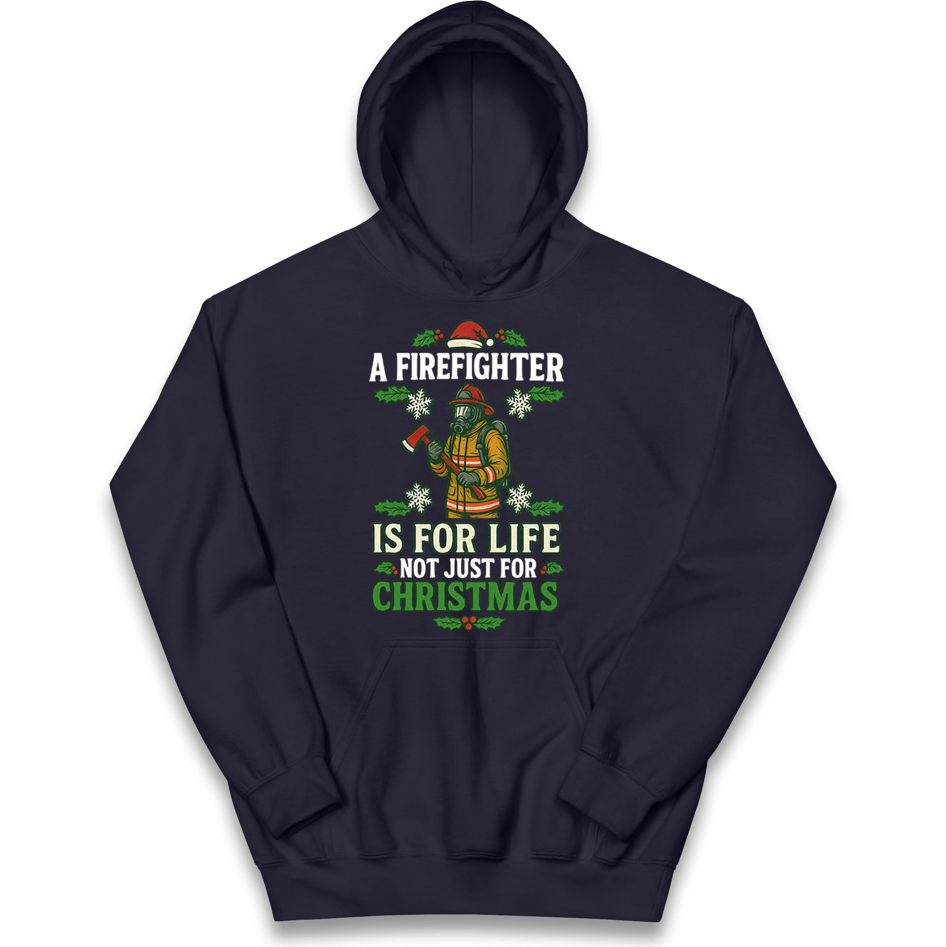 Firefighter Christmas Kids Hoodie