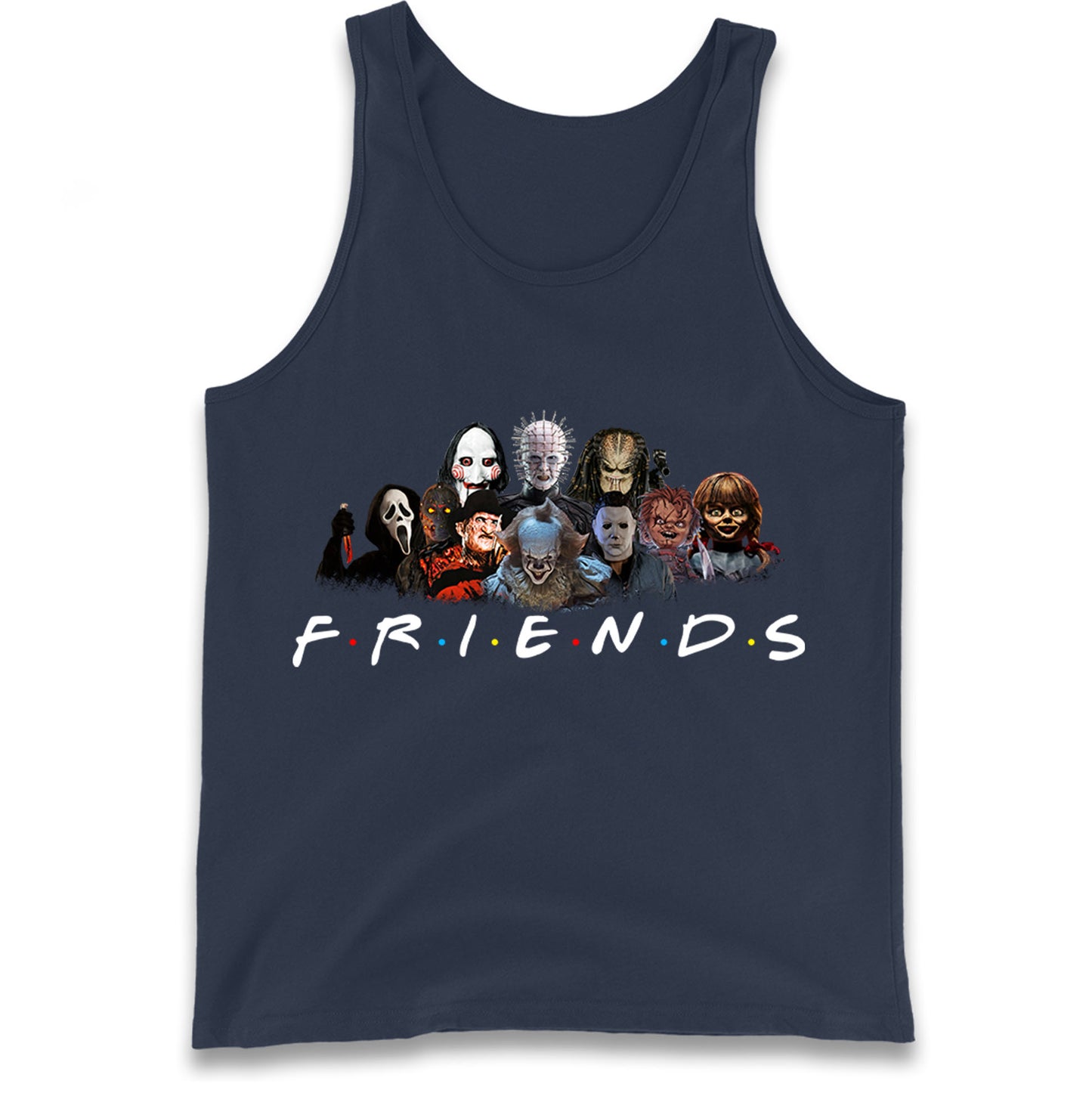 Horror Characters Friends Halloween Tank Top
