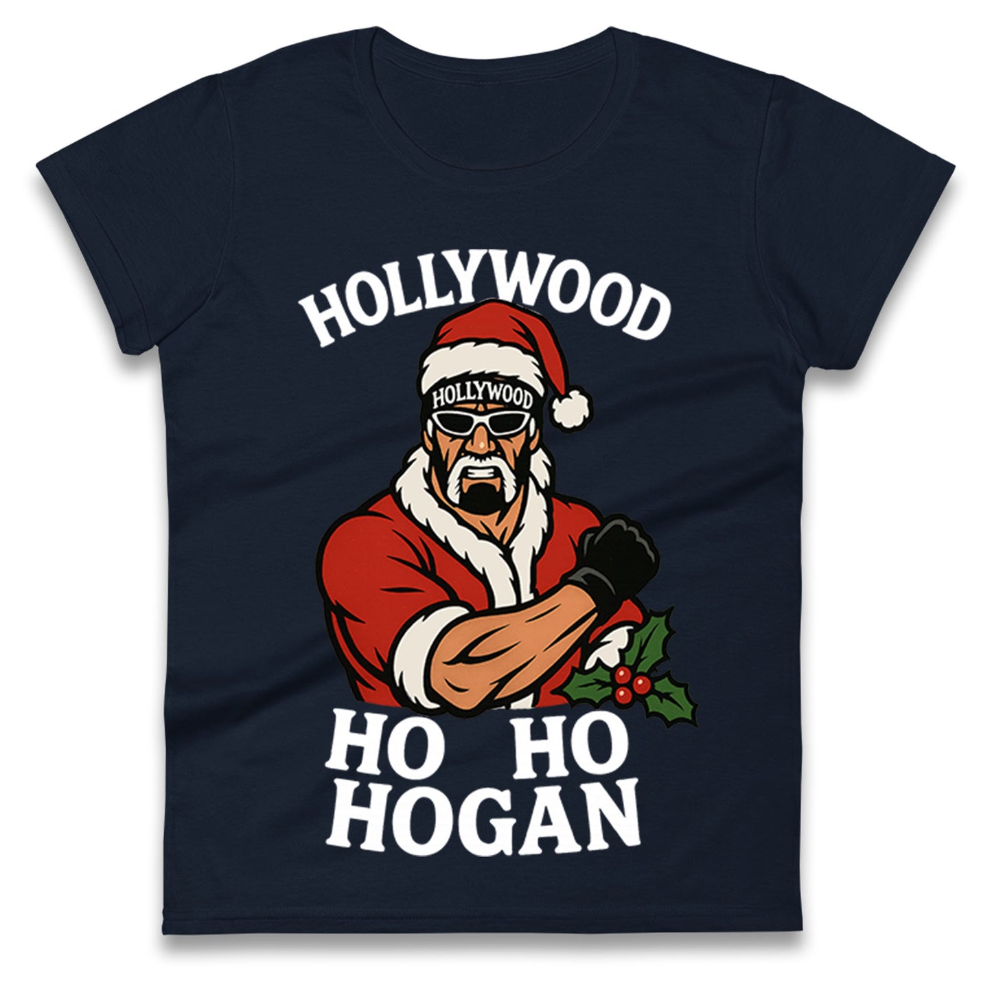 Hulk Hogan Christmas Ladies T Shirt 