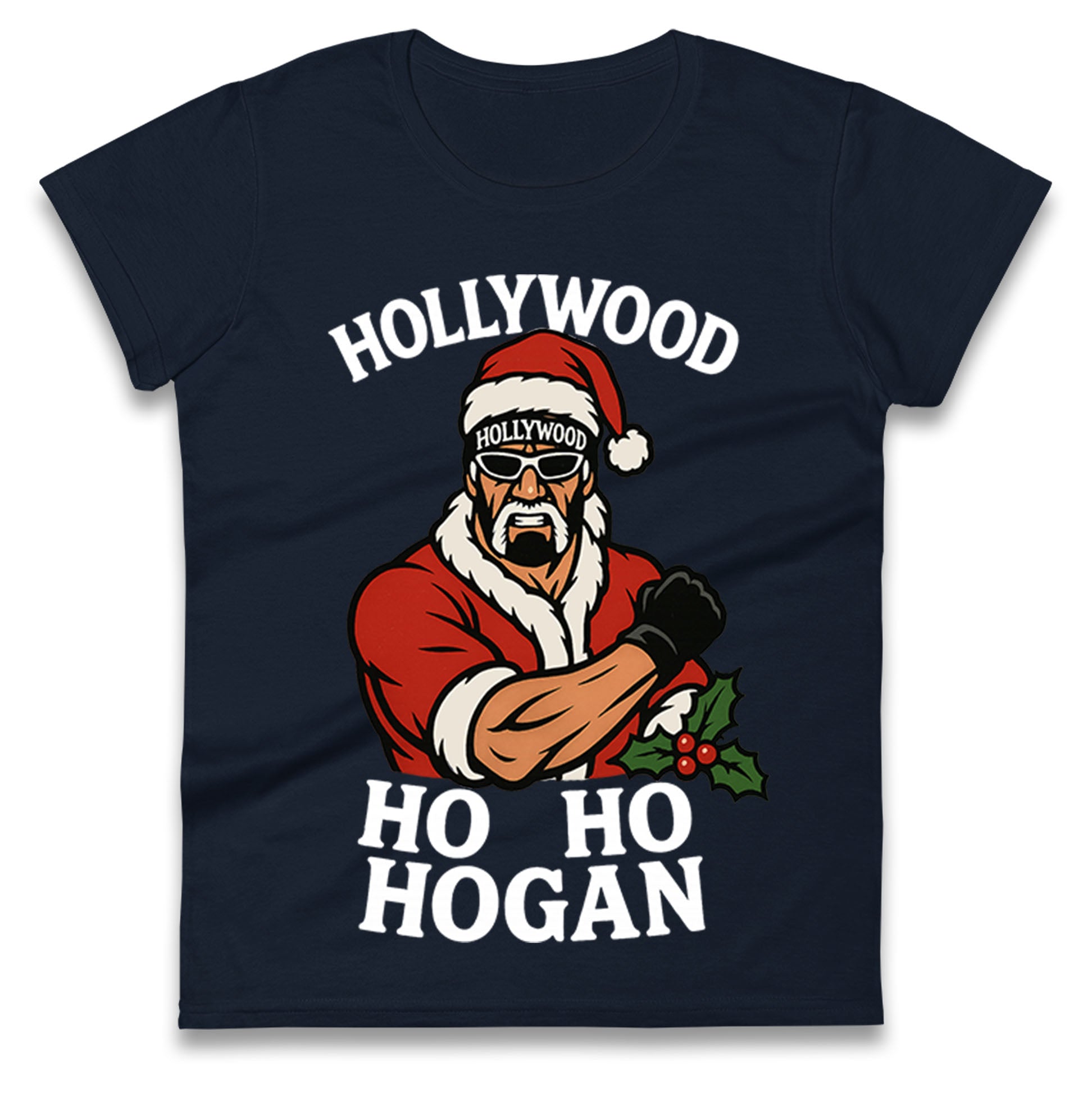 Hulk Hogan Christmas Ladies T Shirt 