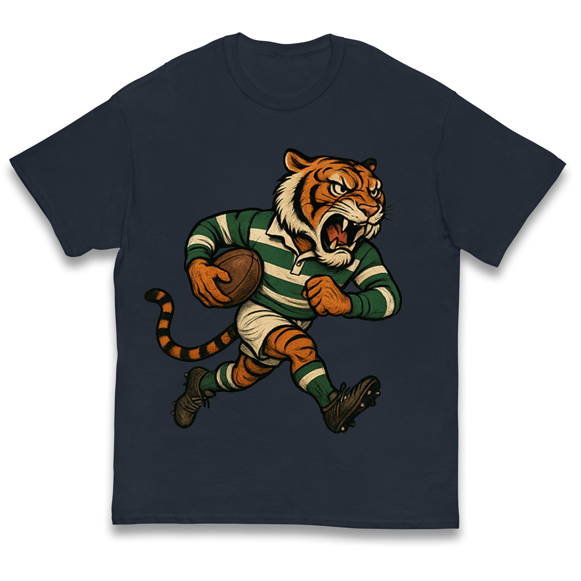 Retro Leicester Tigers Rugby Union Kids T Shirt