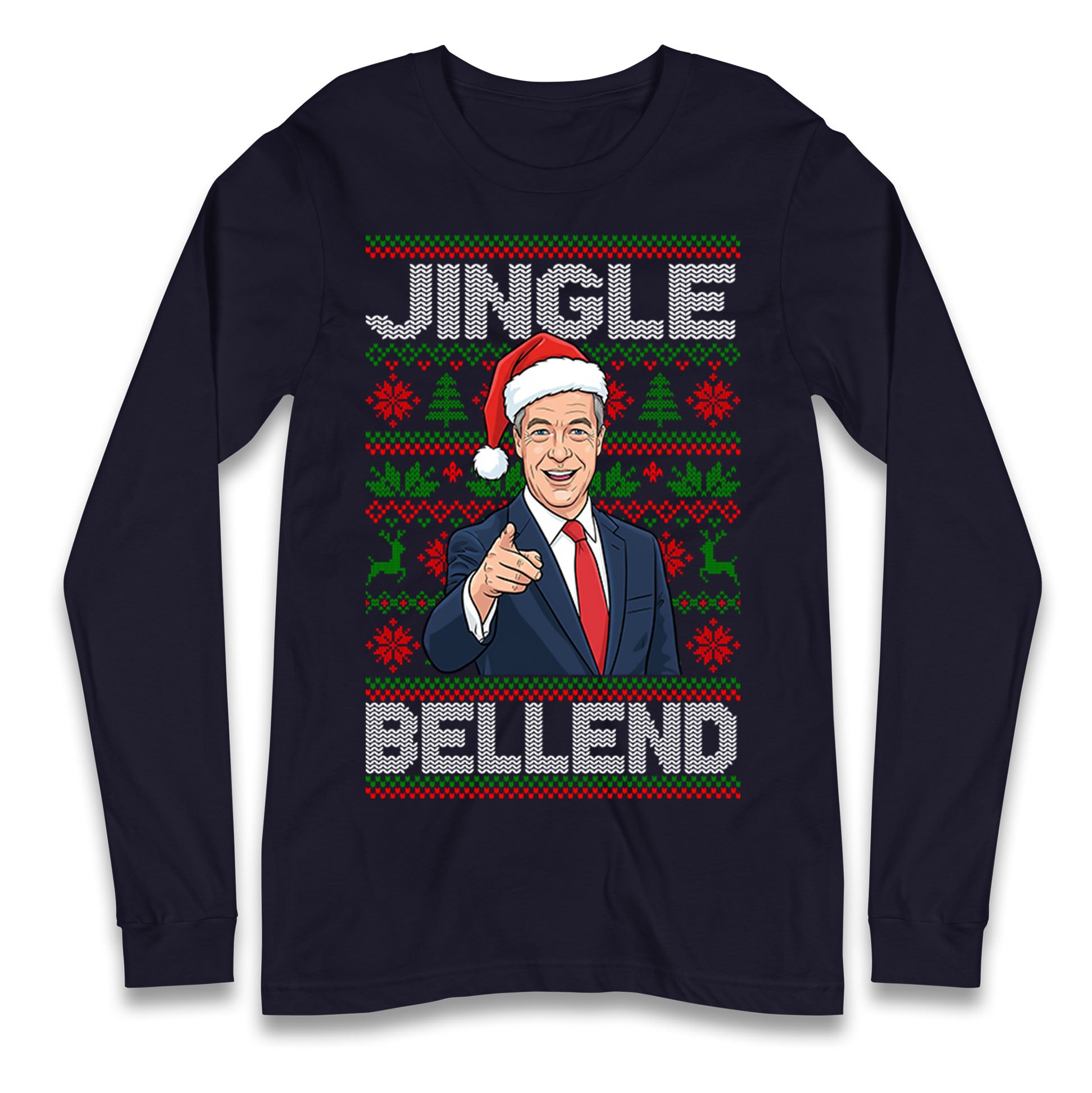 Nigel Farage Christmas Longsleeve T Shirt