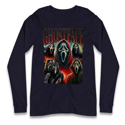 Ghost Face Halloween Bootleg Long Sleeve T Shirt