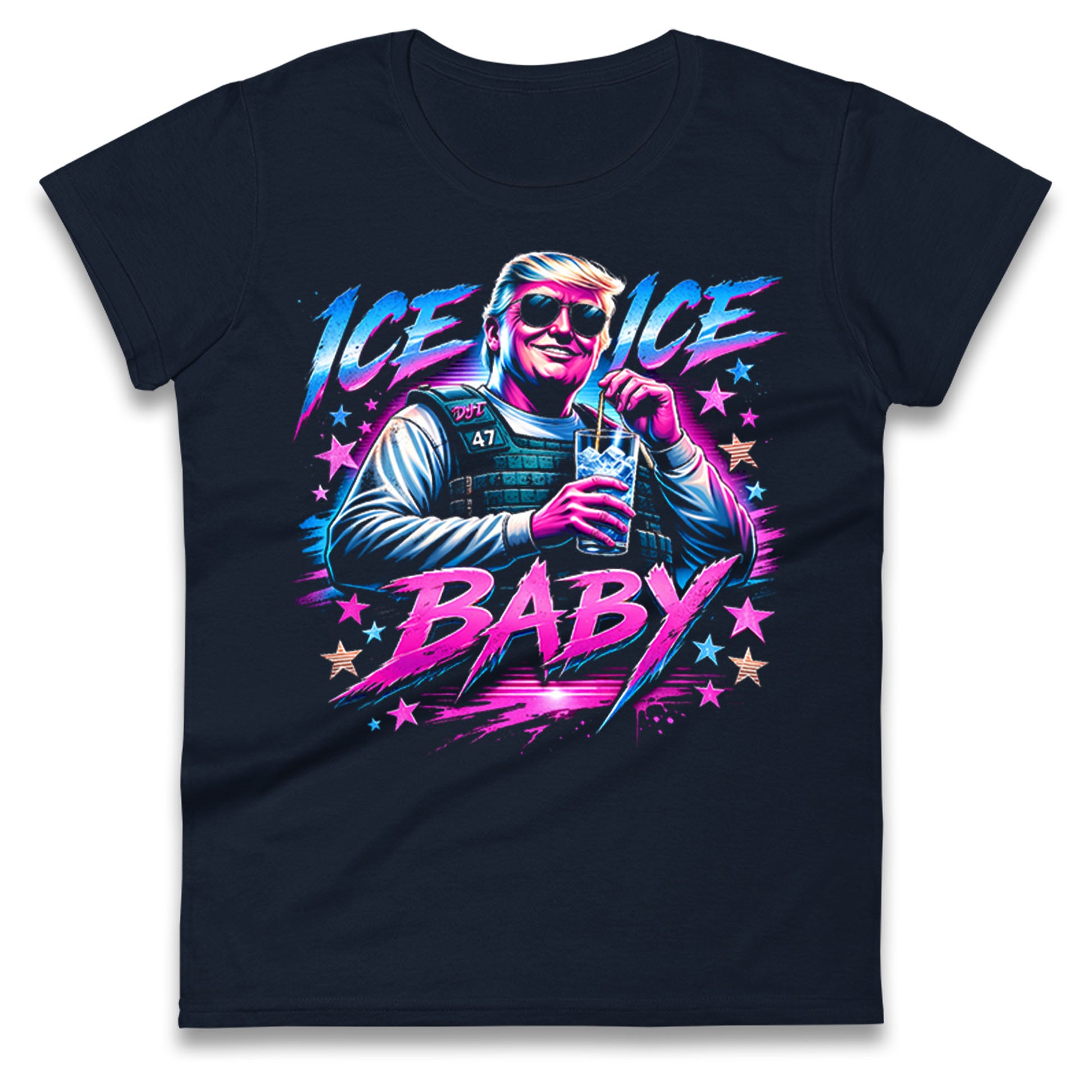 Donald Trump Ice Ice Baby Ladies T Shirt