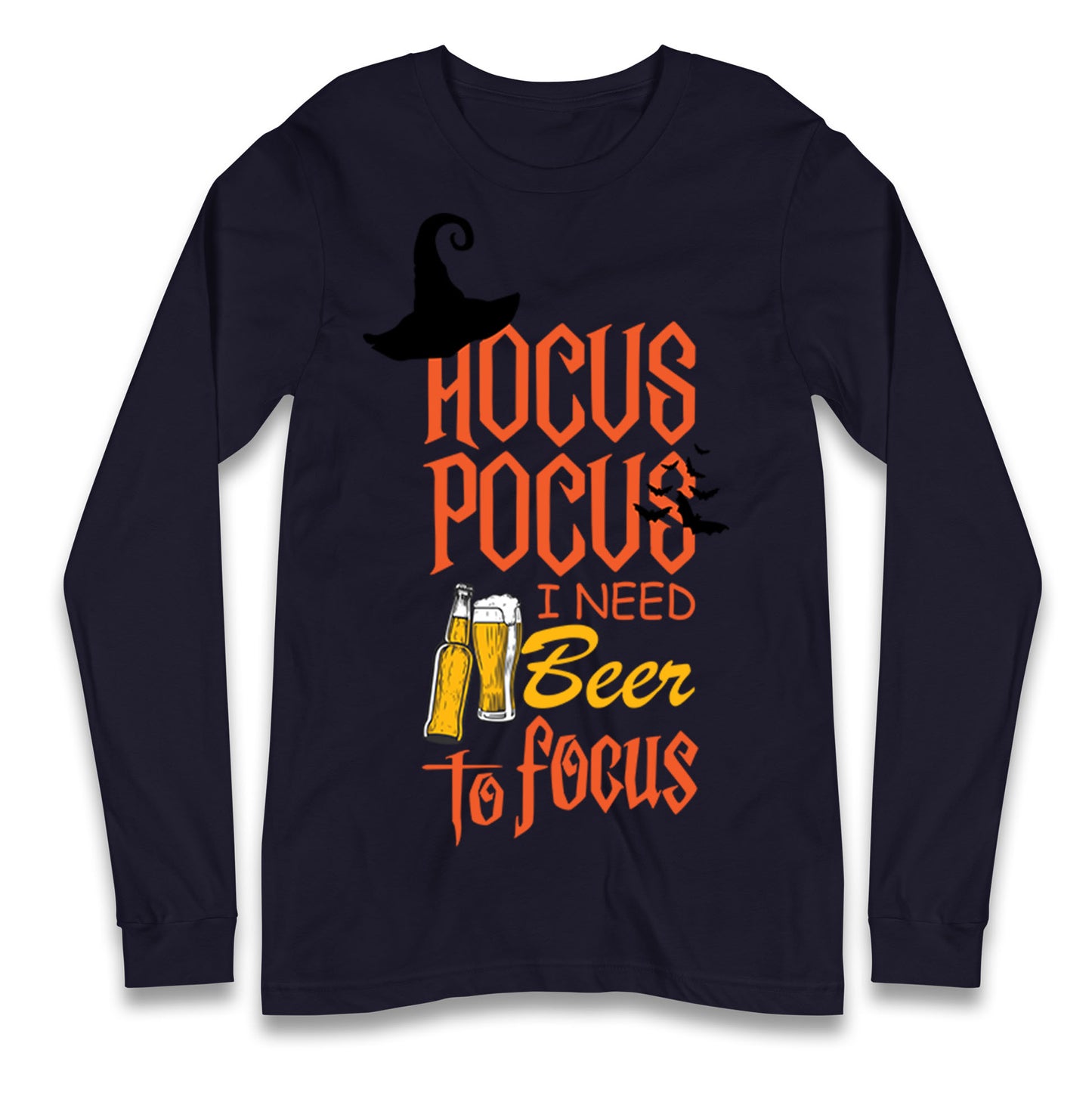 Hocus Pocus I Need Beer To Focus Halloween T Shirt

