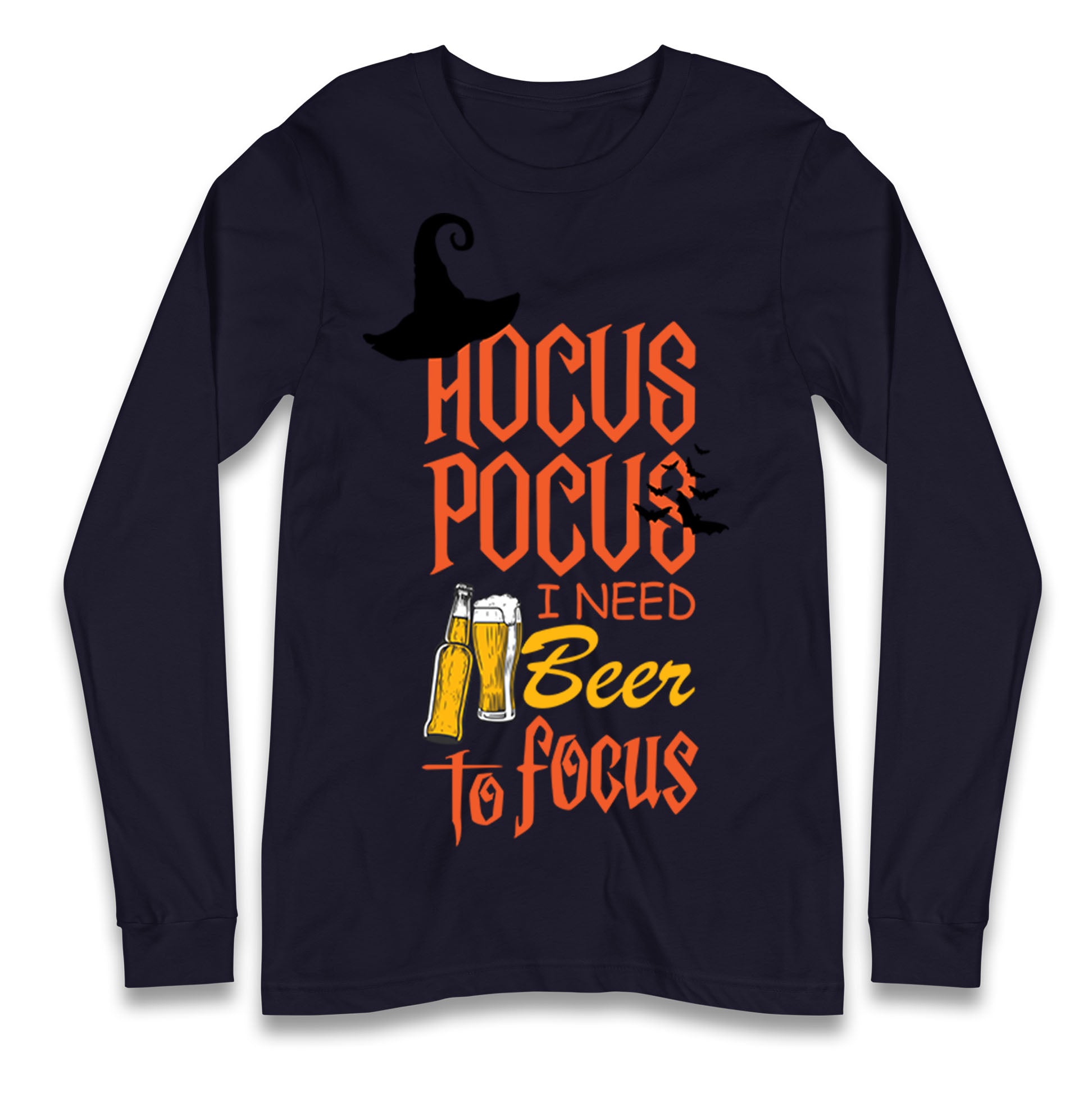 Hocus Pocus I Need Beer To Focus Halloween T Shirt
