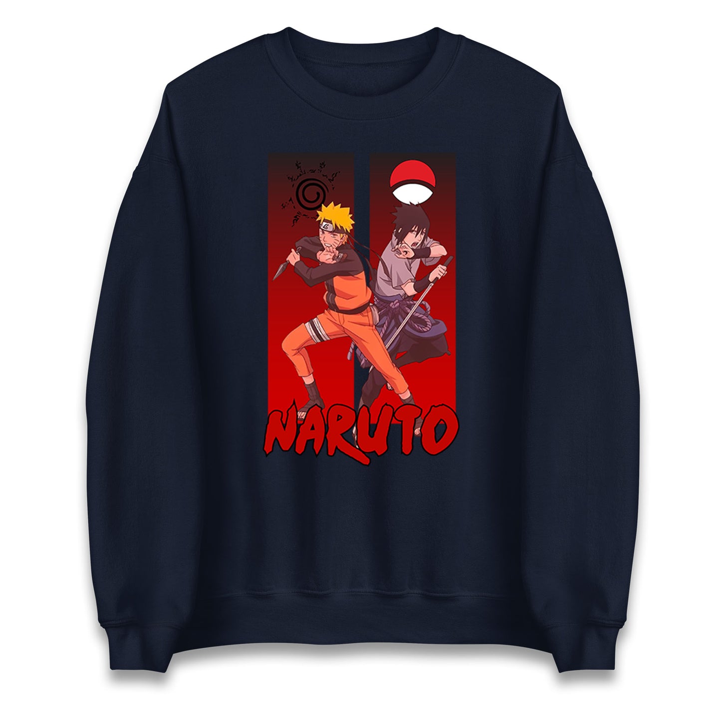 naruto eight trigrams sealing and sasuke uchiha crest sweatshirt