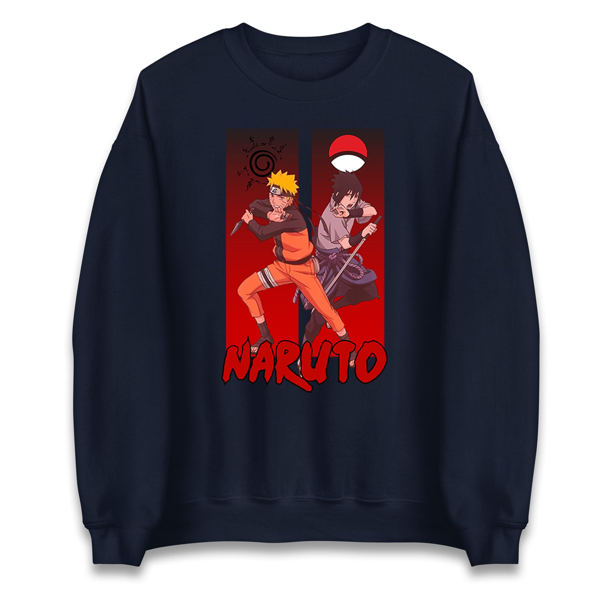 naruto eight trigrams sealing and sasuke uchiha crest sweatshirt