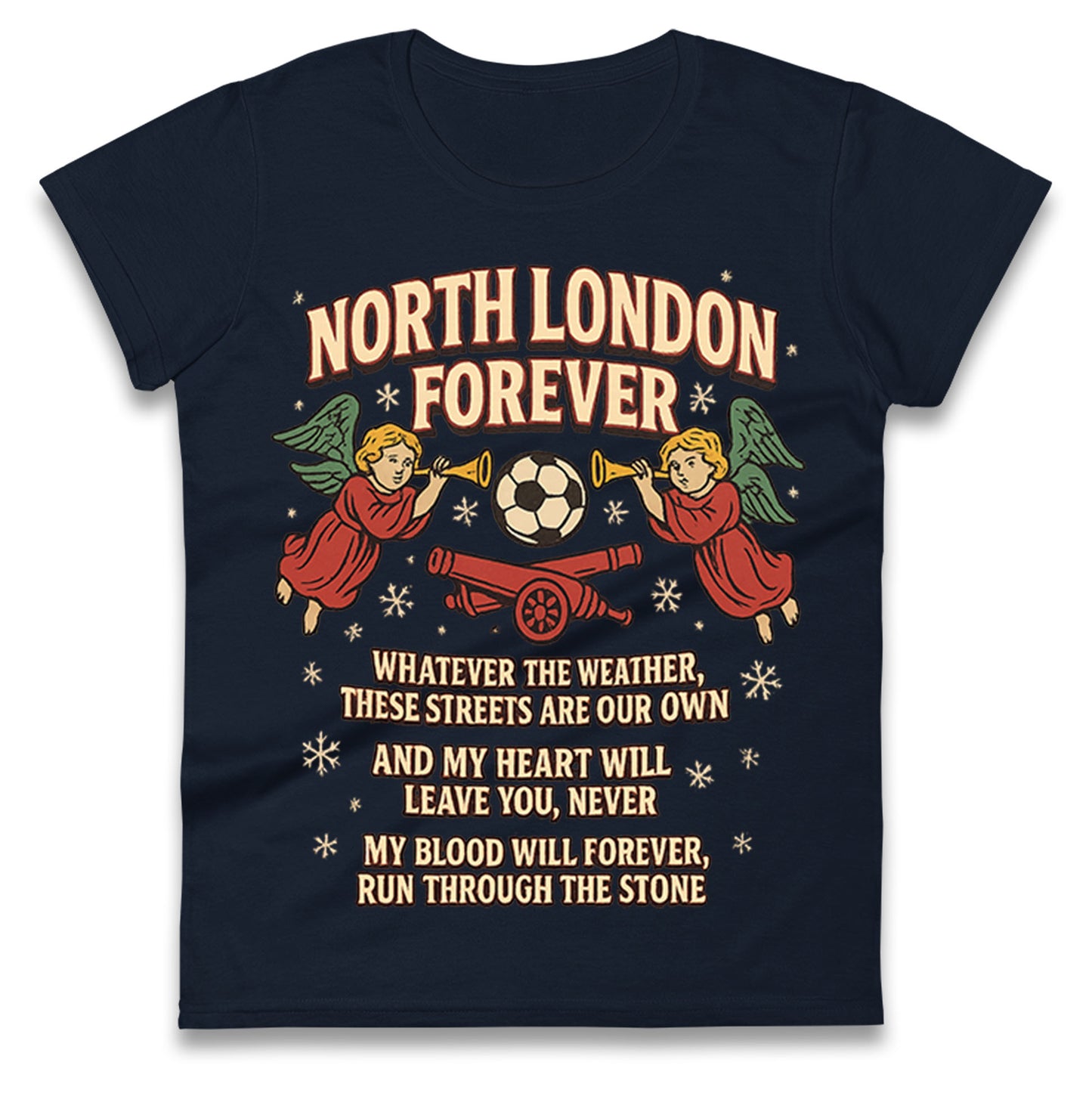 Arsenal Christmas Ladies T Shirt