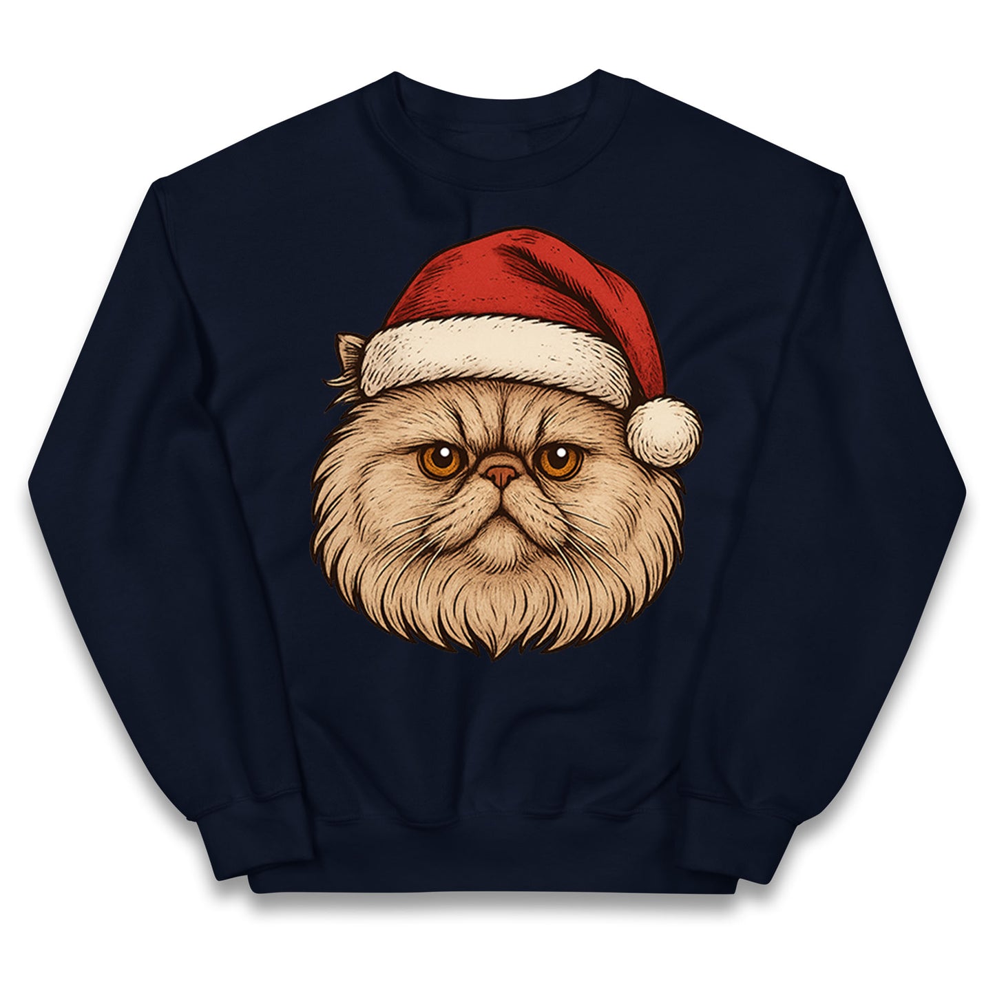 Persian Cat Christmas Kids Jumper