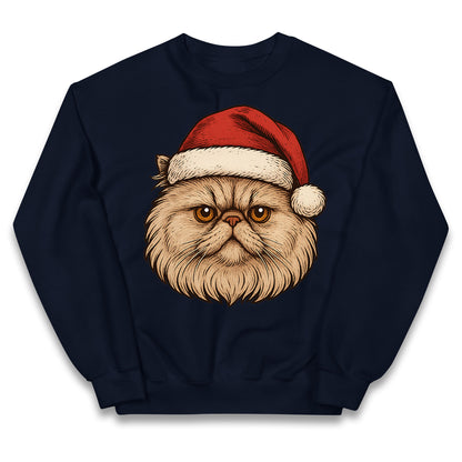 Persian Cat Christmas Kids Jumper