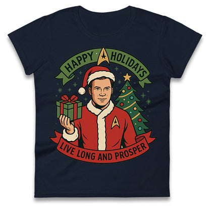Star Trek Christmas Ladies T Shirt